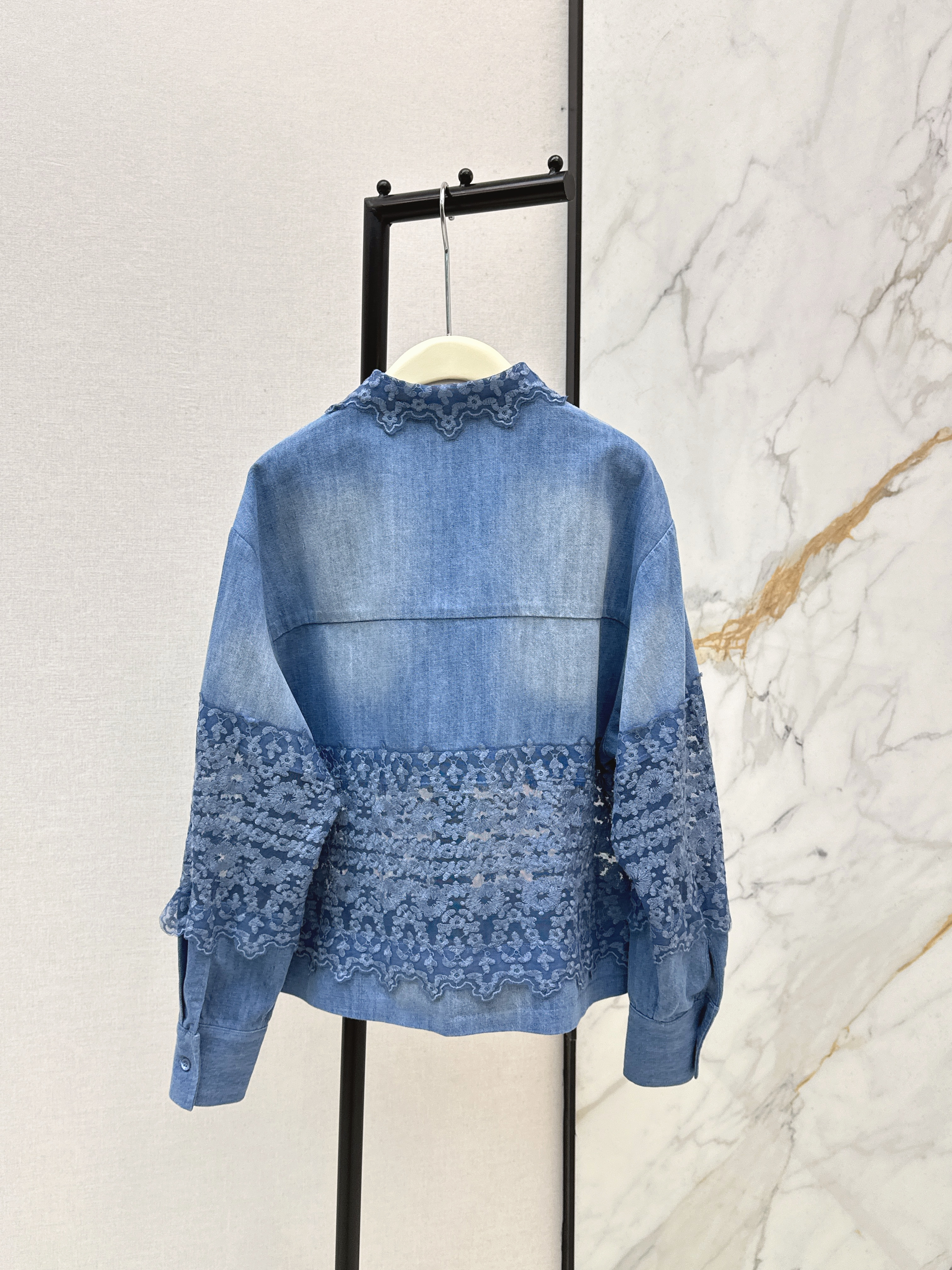 ES 26ss embroidery denim shirt