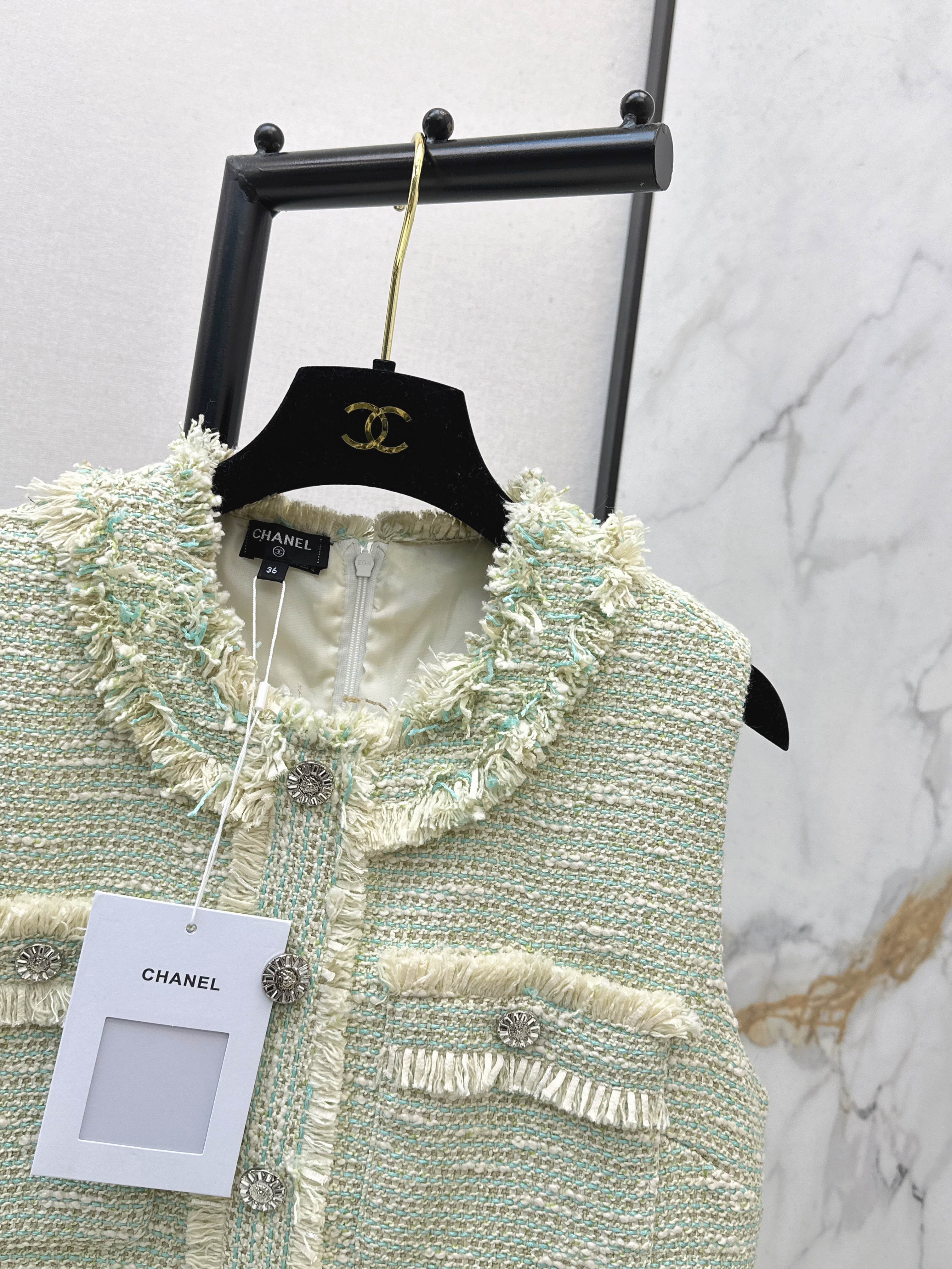 Chan 26ss woven sleeveless dress