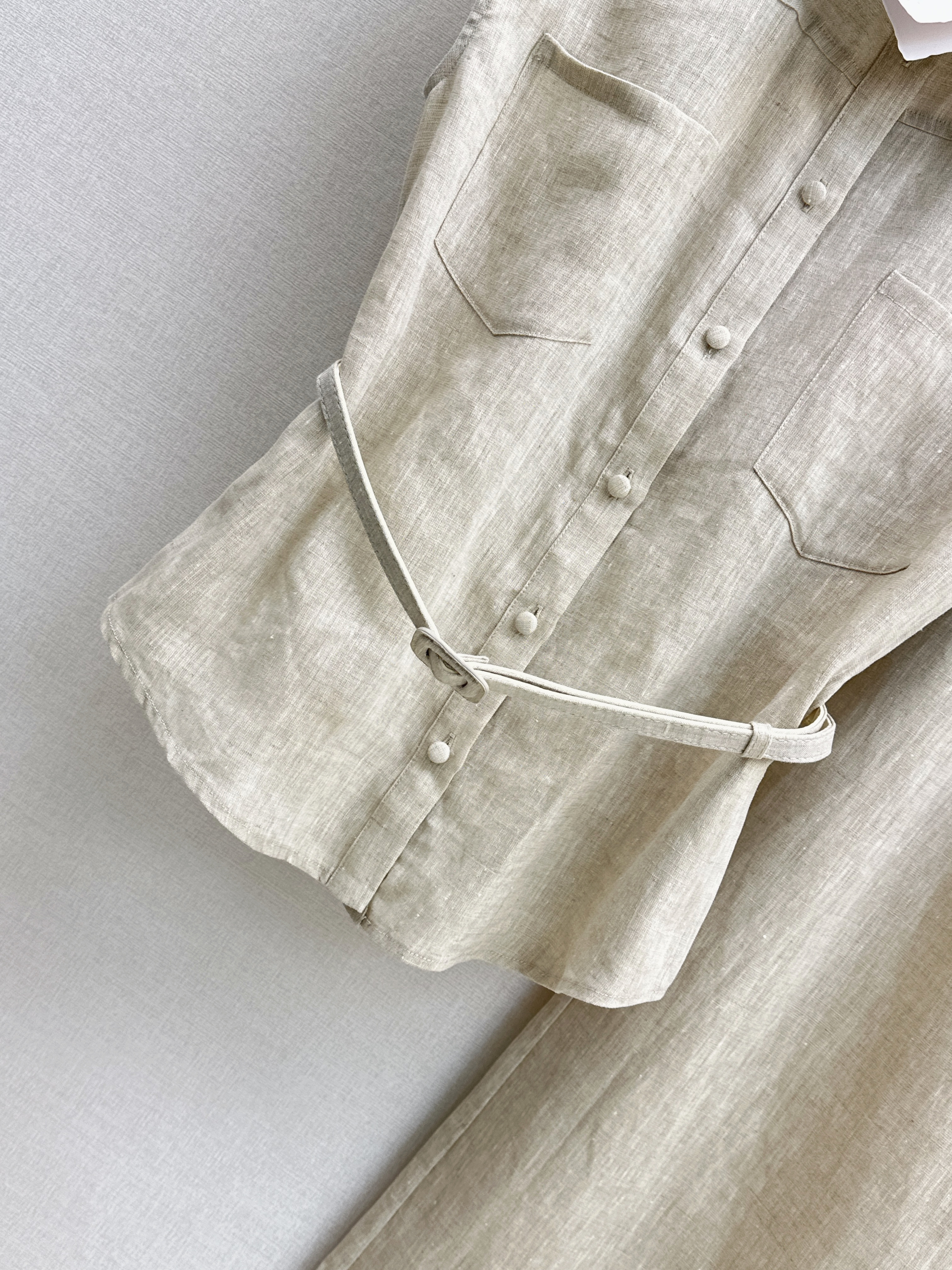Brun 26ss sleeveless shirt skirt set