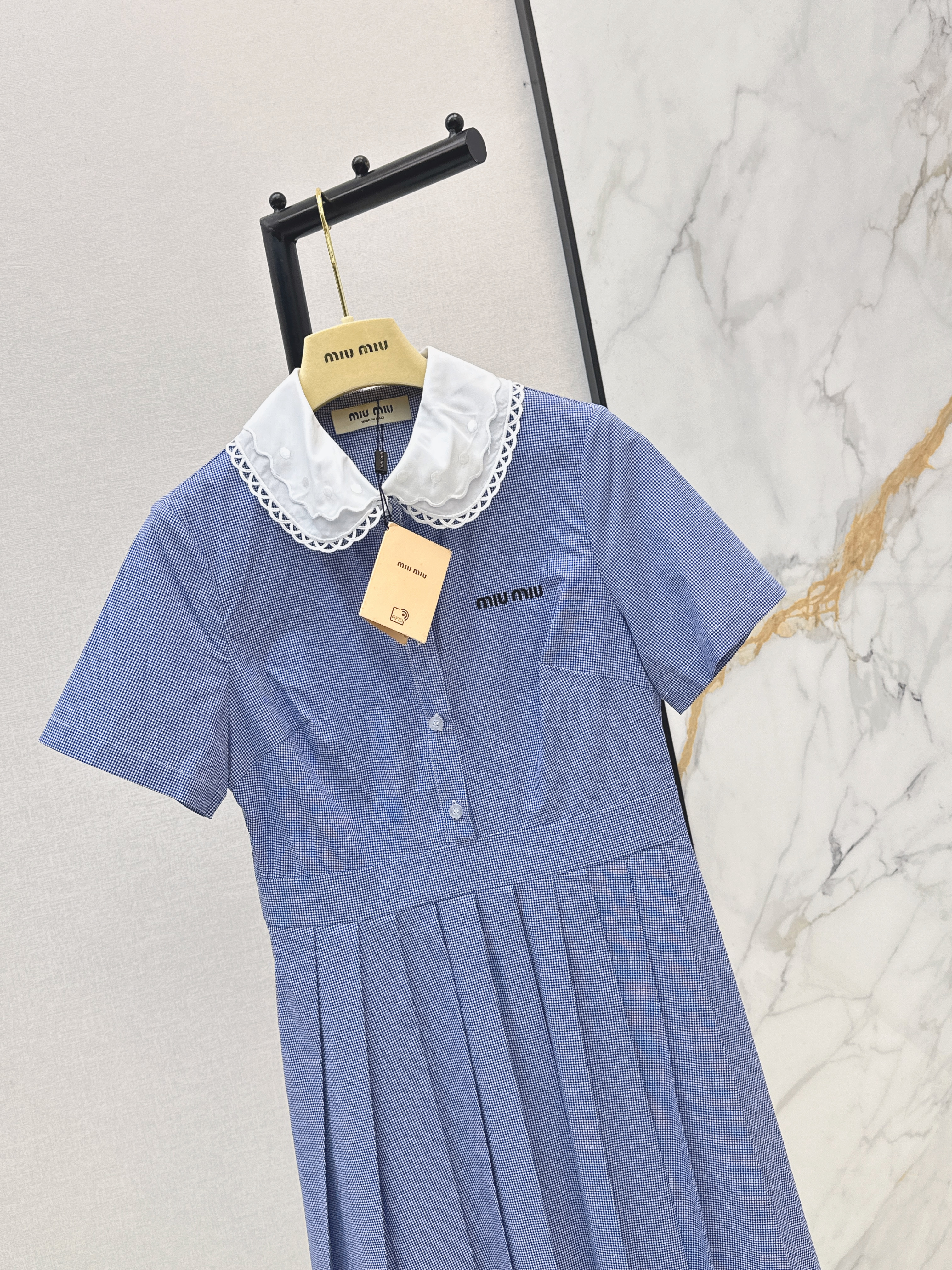 Miu 26ss peter pan collar dress