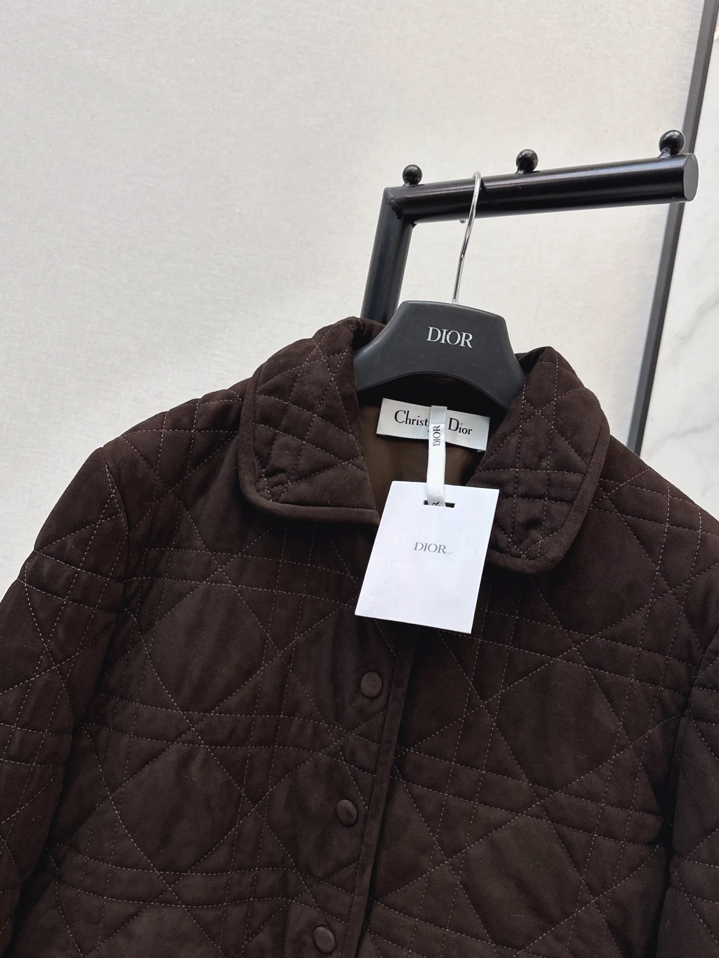 CD 25fw suede padded long jacket