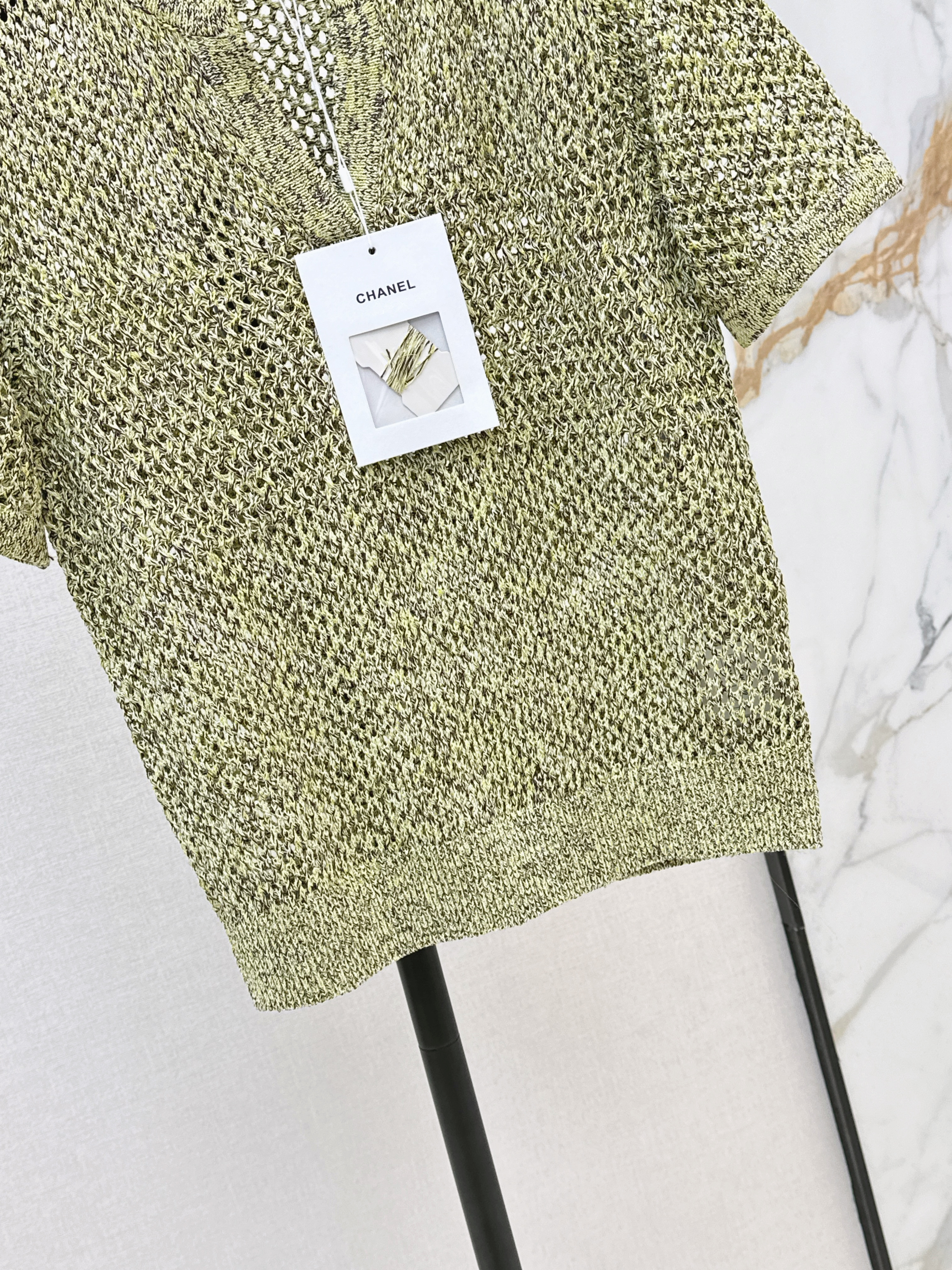 Chan 26ss hollow knit top