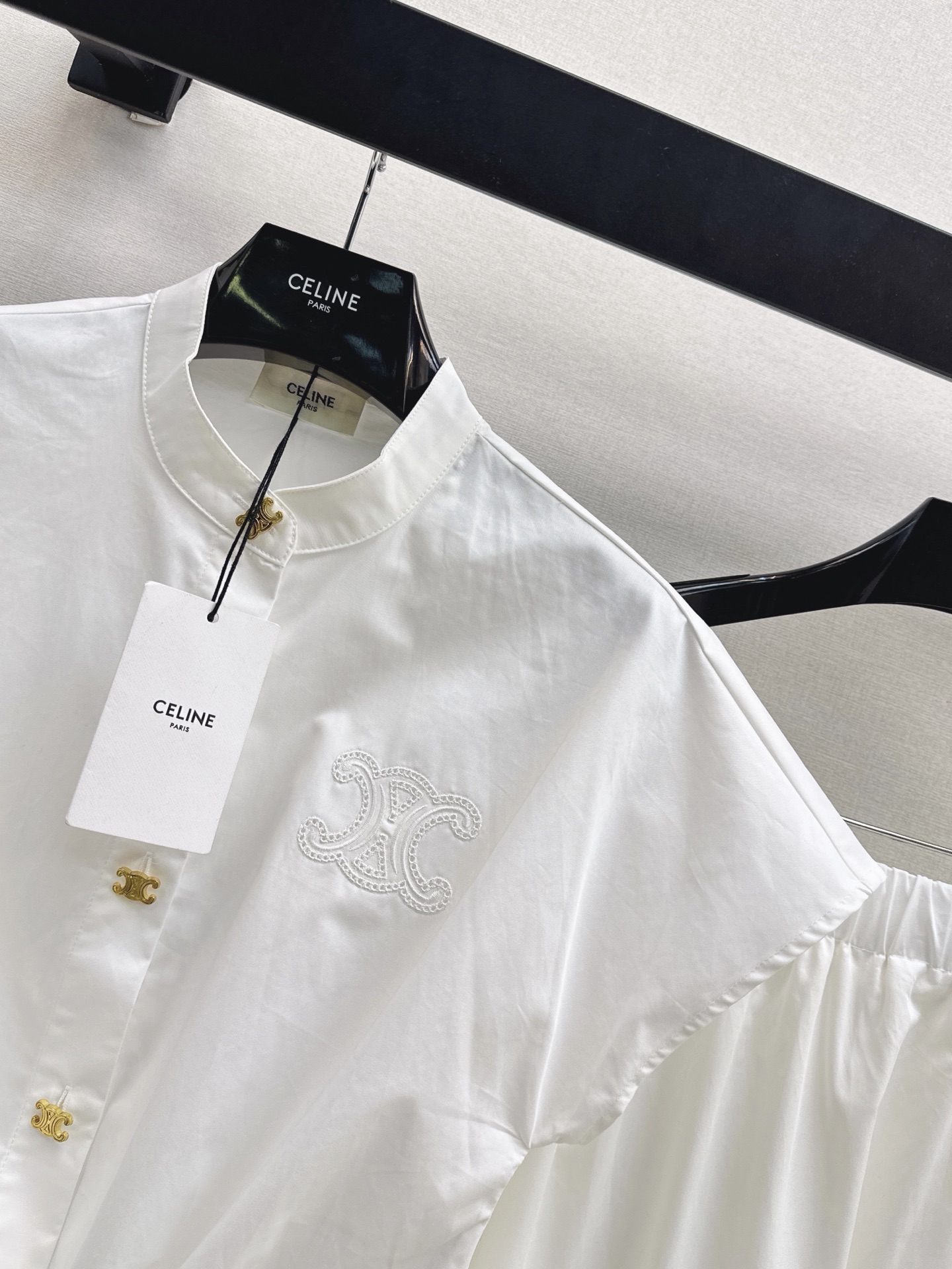 Celi 26ss cropped shirt skirt set