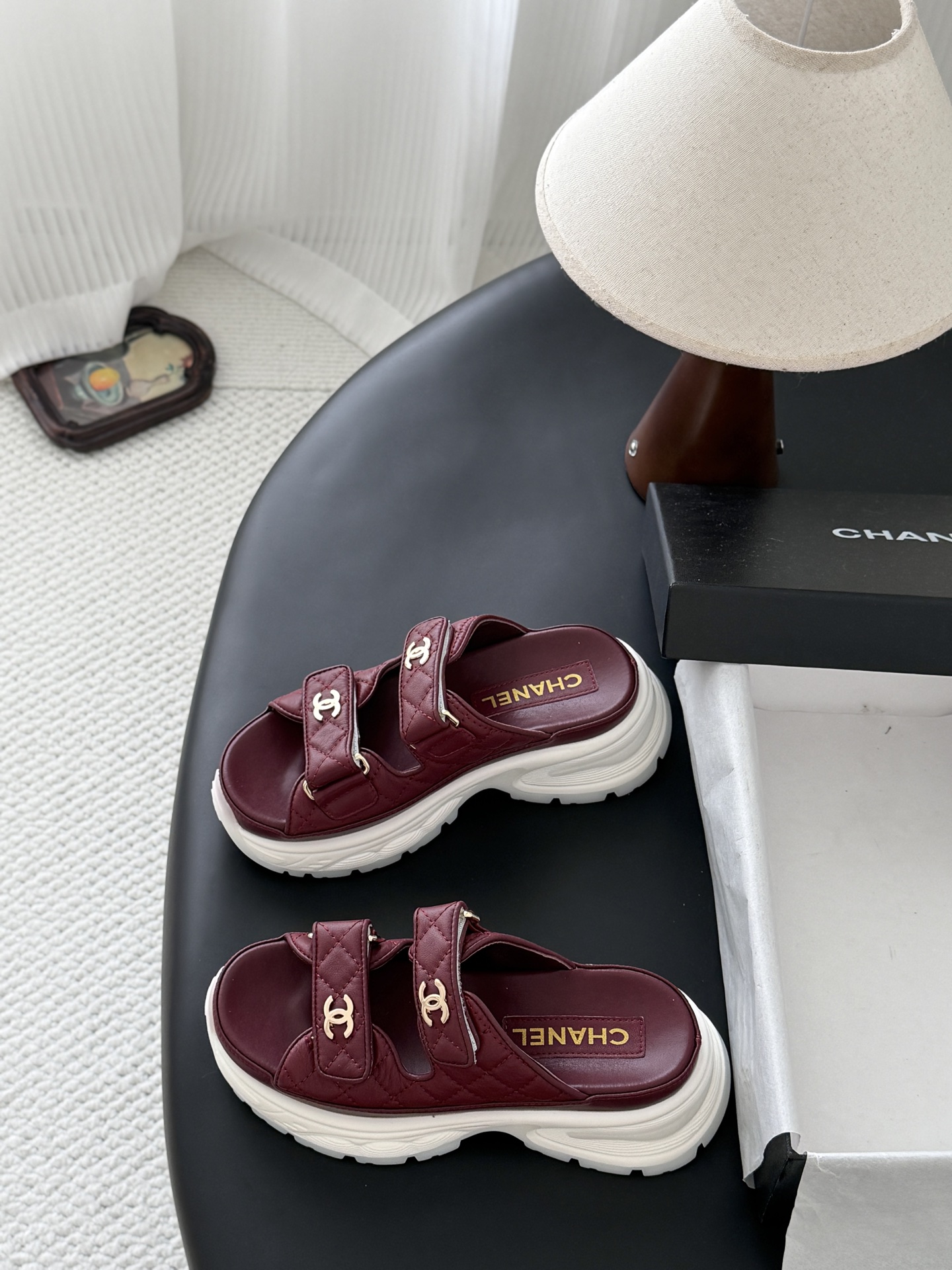 Chan 26ss velcro slippers
