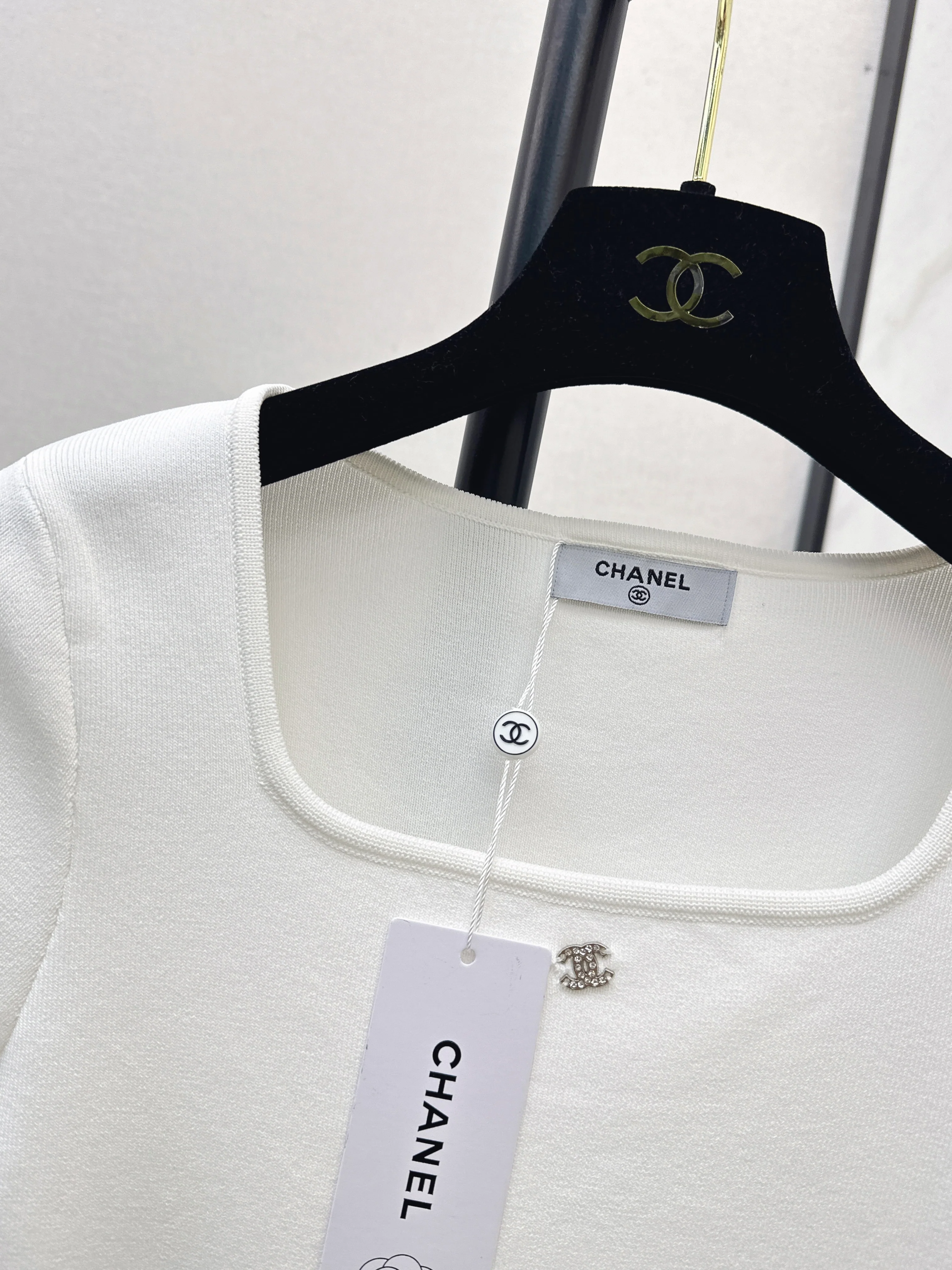 Chan 26ss square collar knitwear