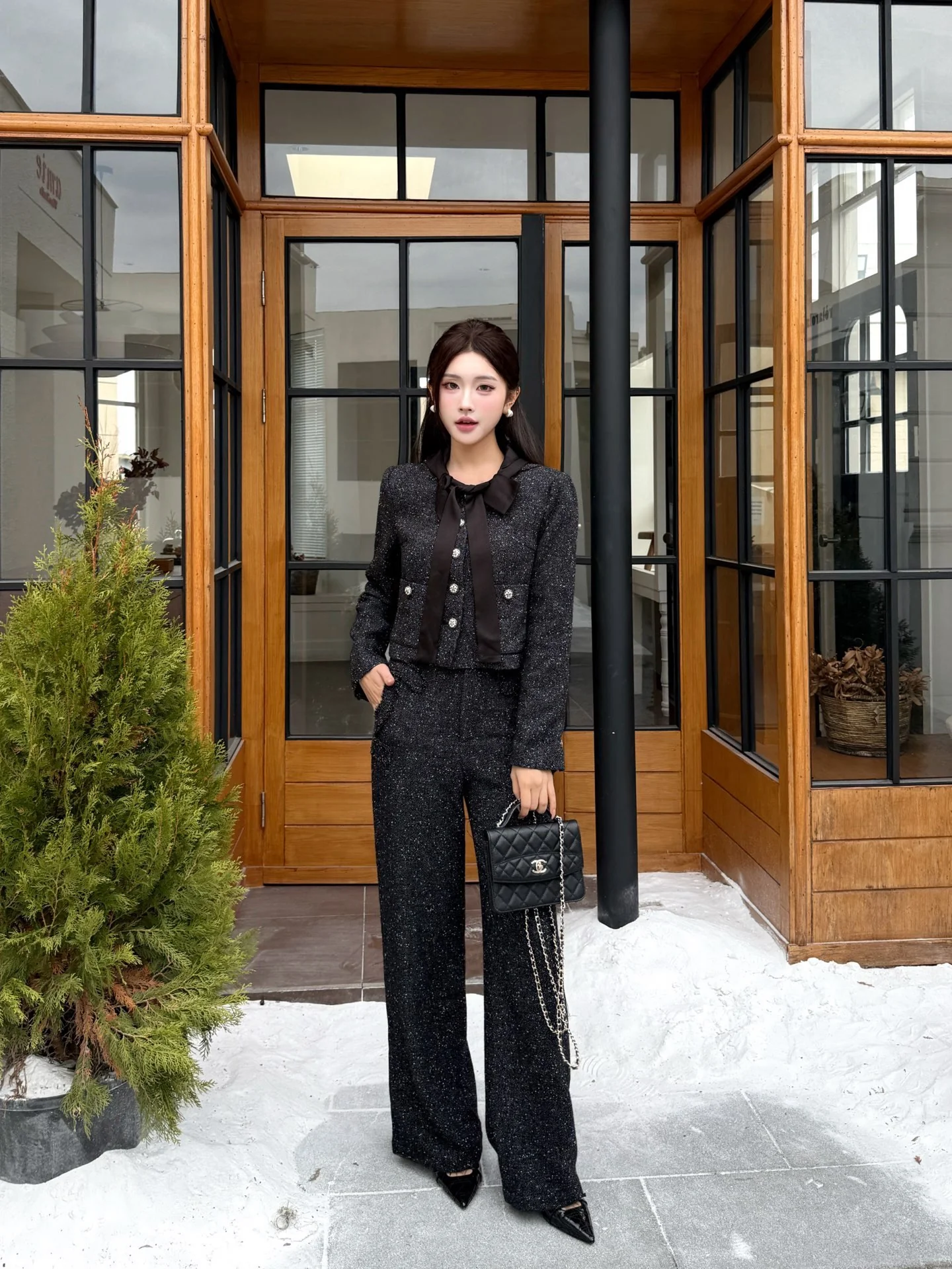 Chan 25fw tweed woven jacket