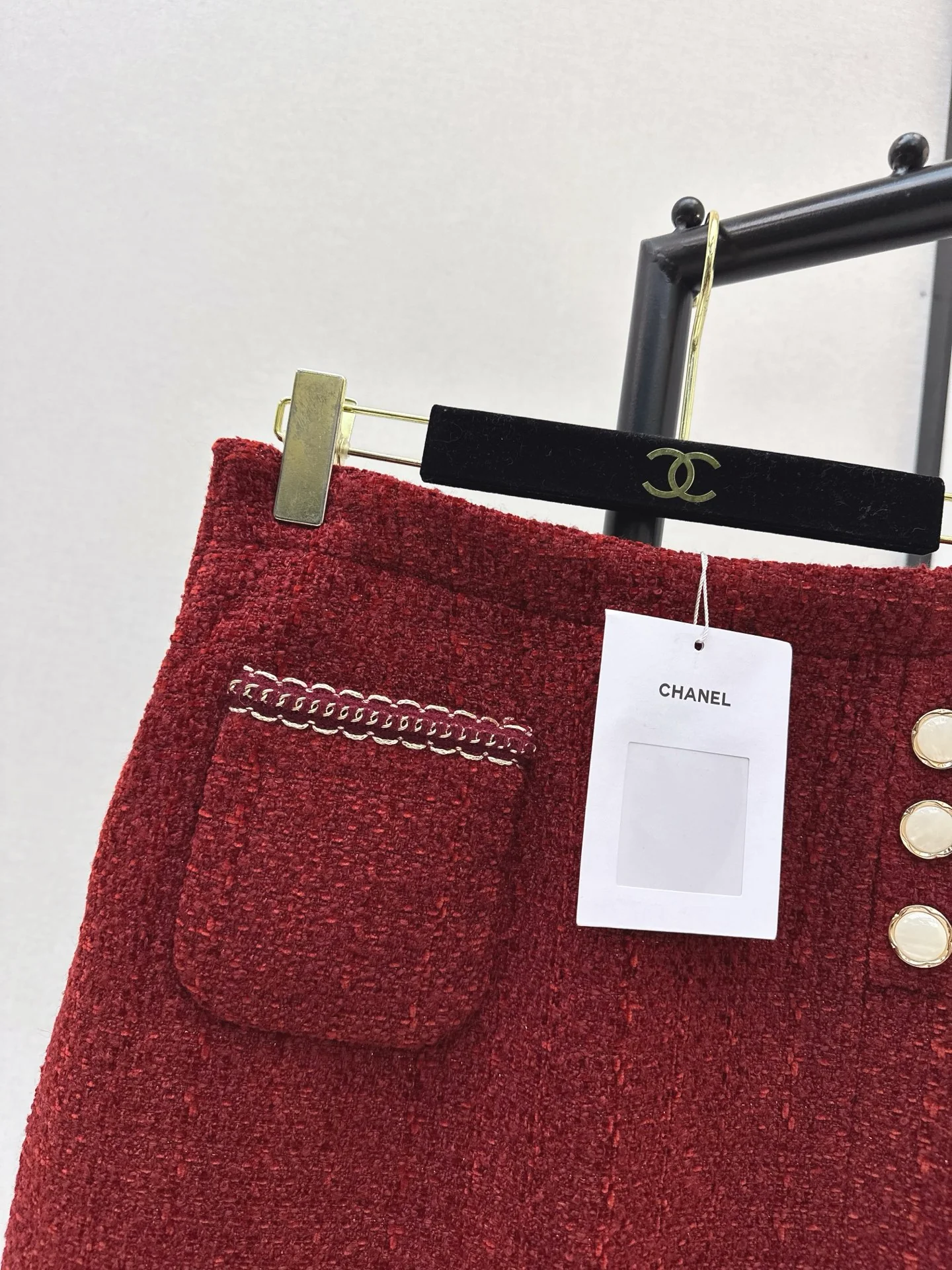 Chan 25fw woven A-line skirt