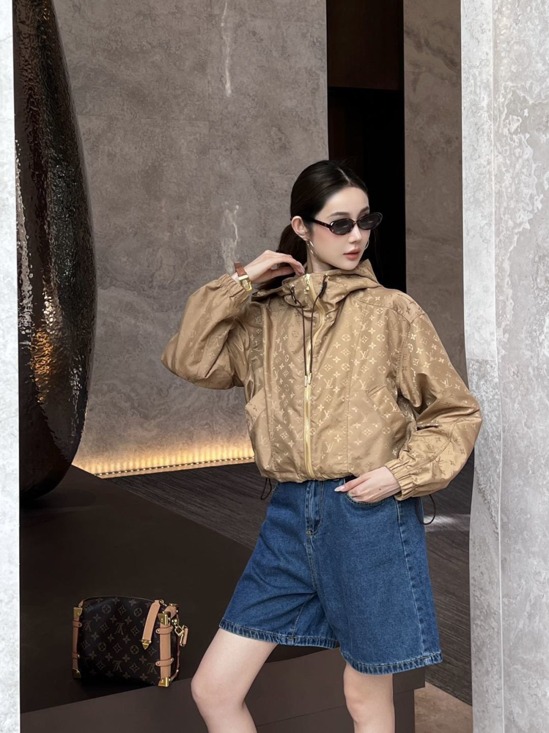 Loui 26ss jacquard hooded jacket