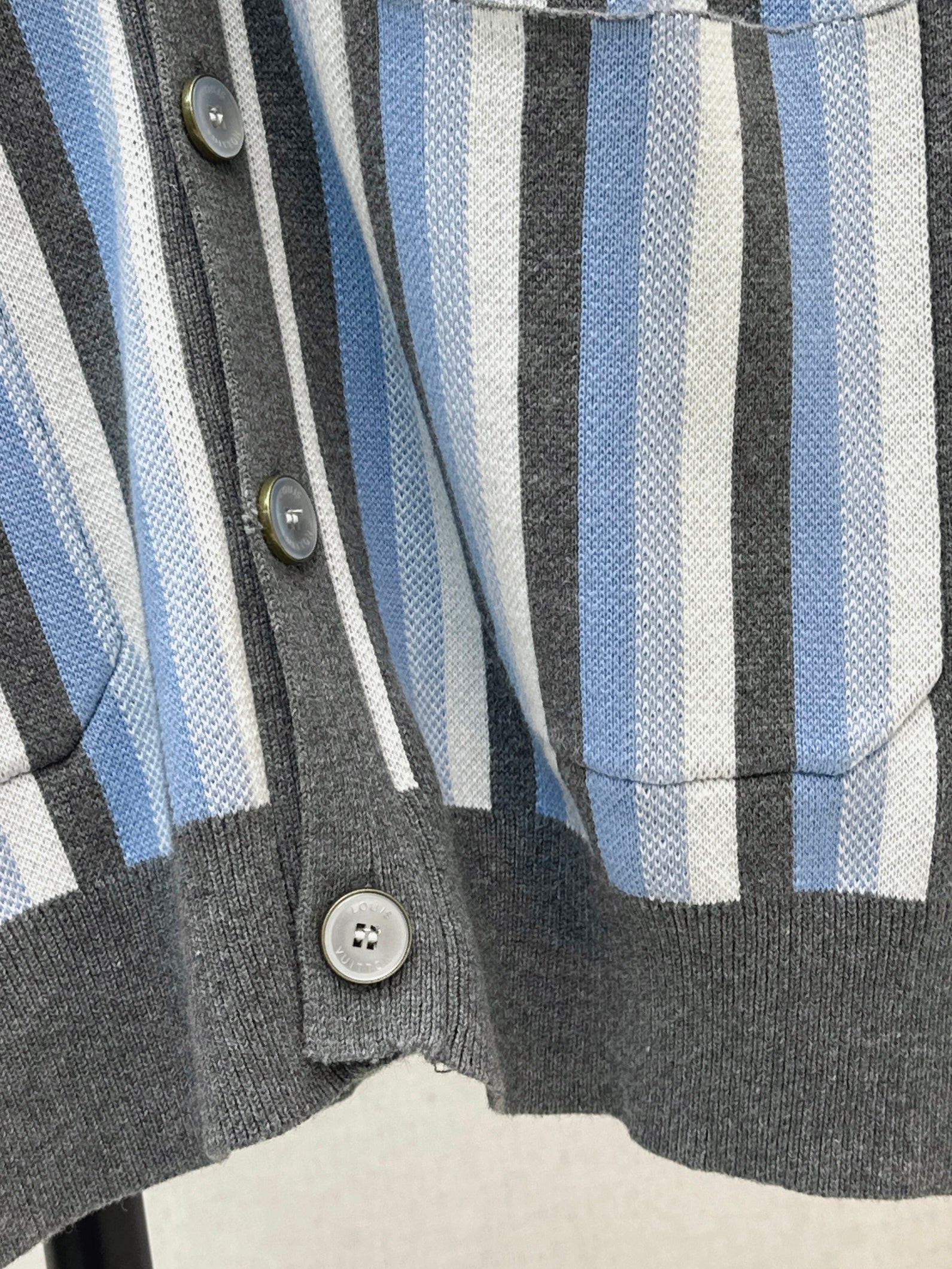Louis 26ss stripe knitted cardigan