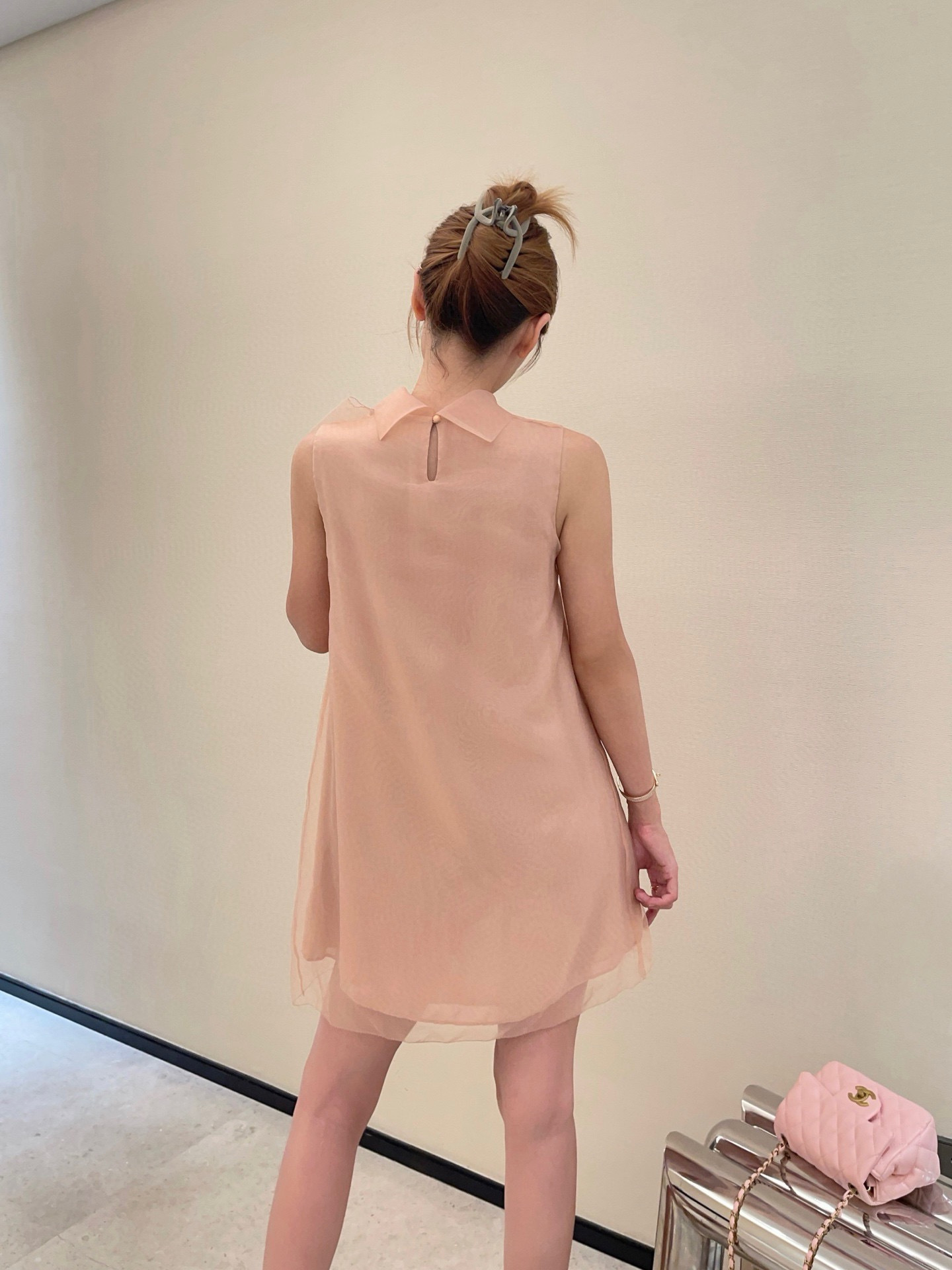 Miu 26ss ribbon bow dress