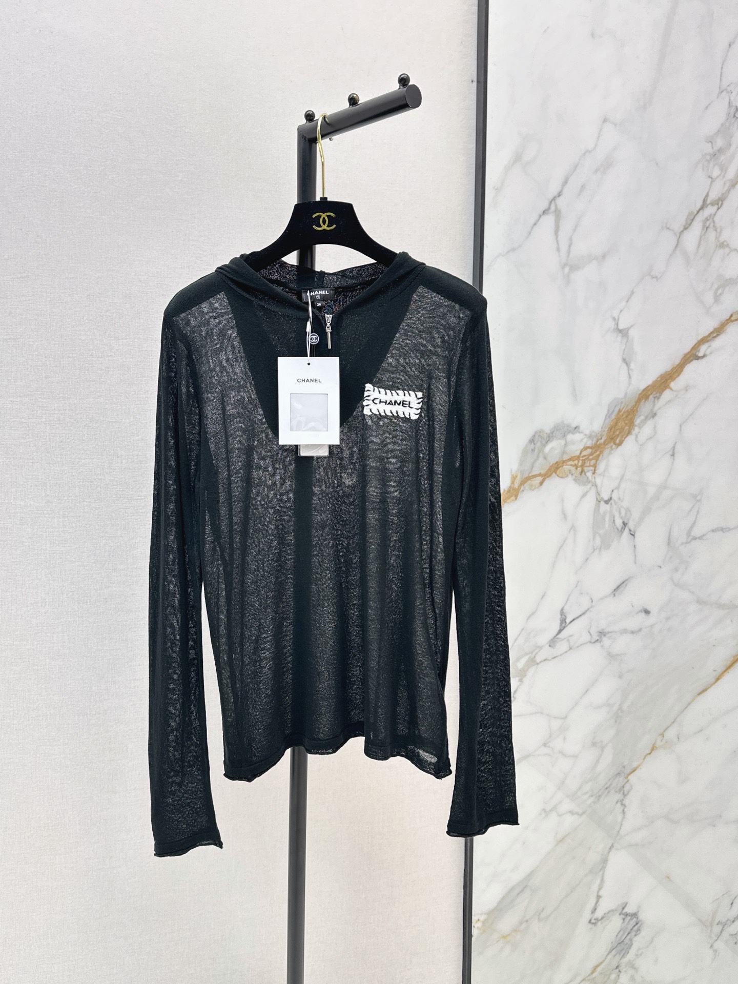 Chan 26ss hooded knitwear