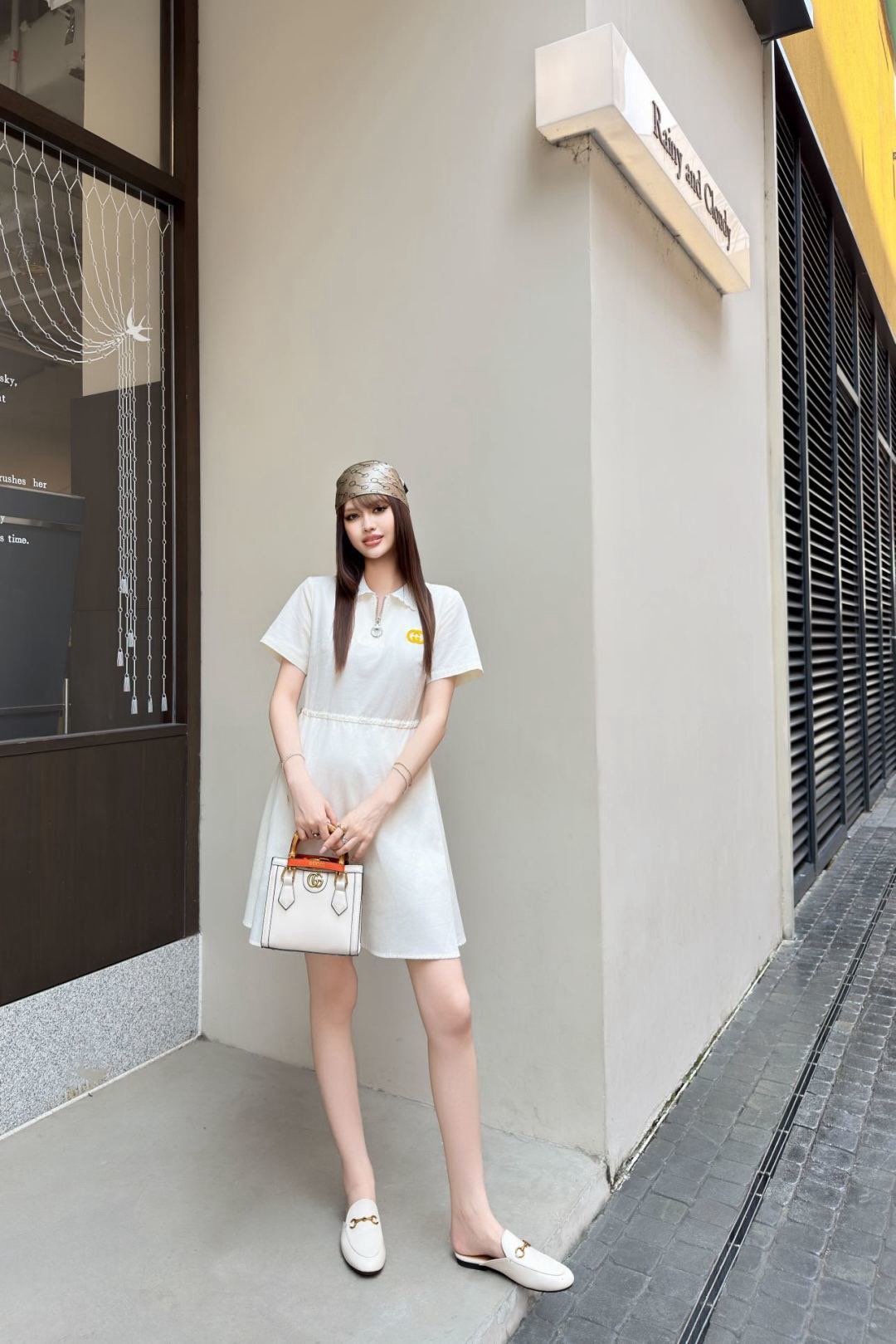Guc 26ss peter pan collar dress