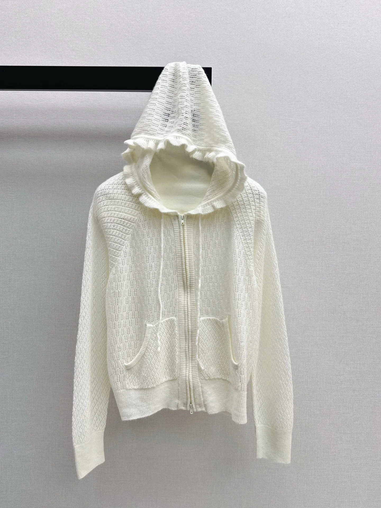 CD 25fw hooded knit cardigan