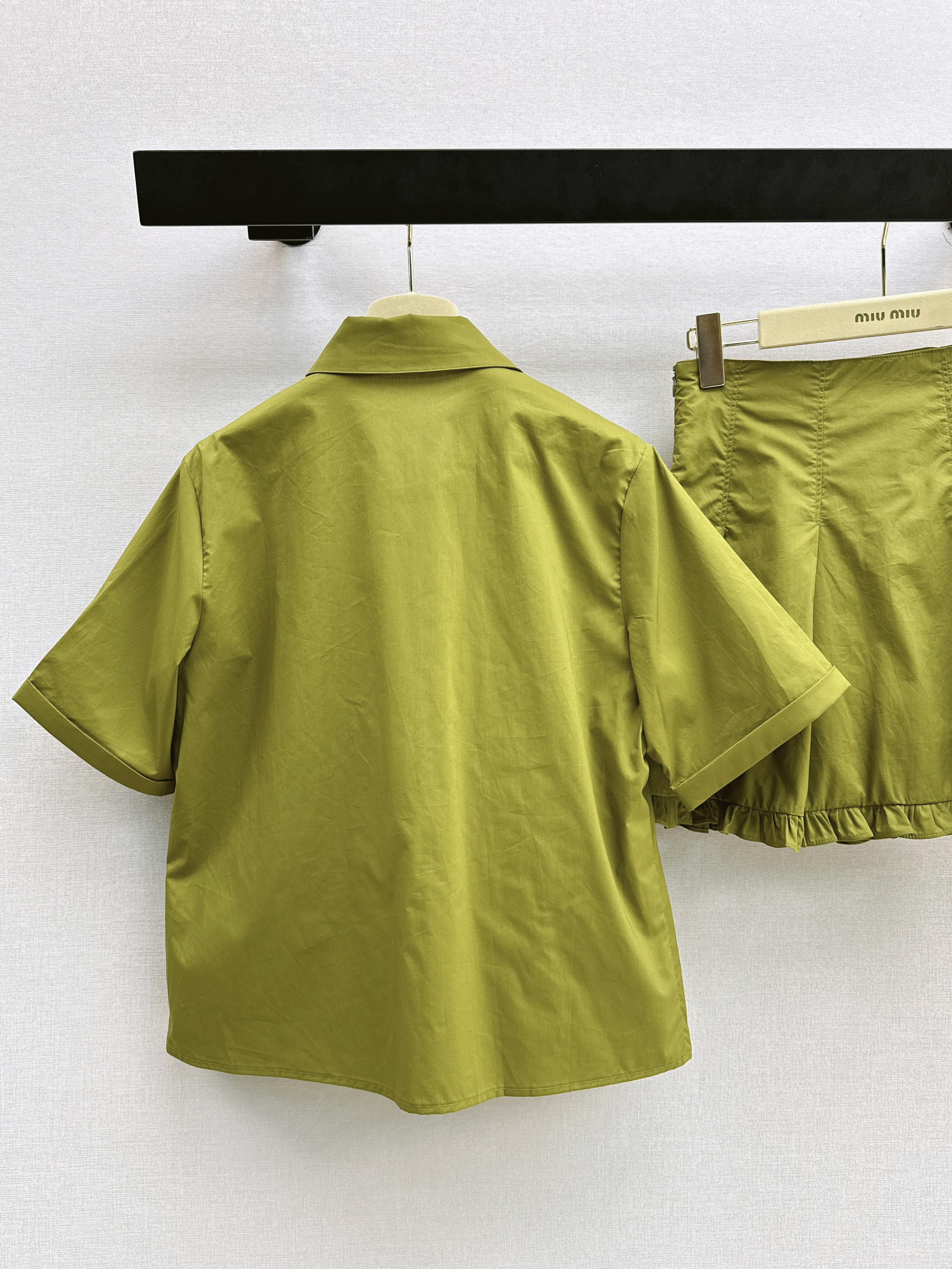 Miu 26ss ruffle shirt skirt sets