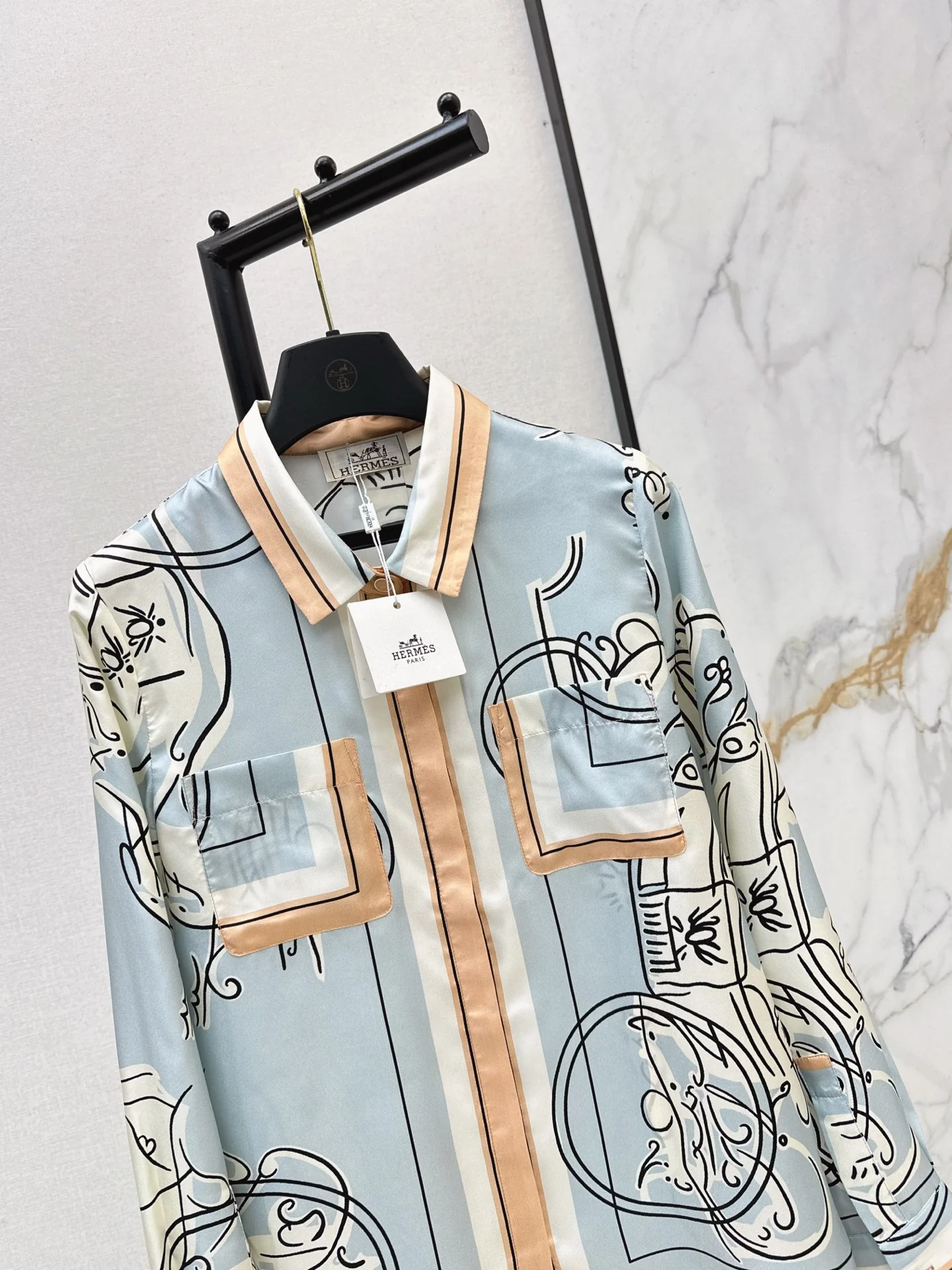 Herm 26ss print silk shirts