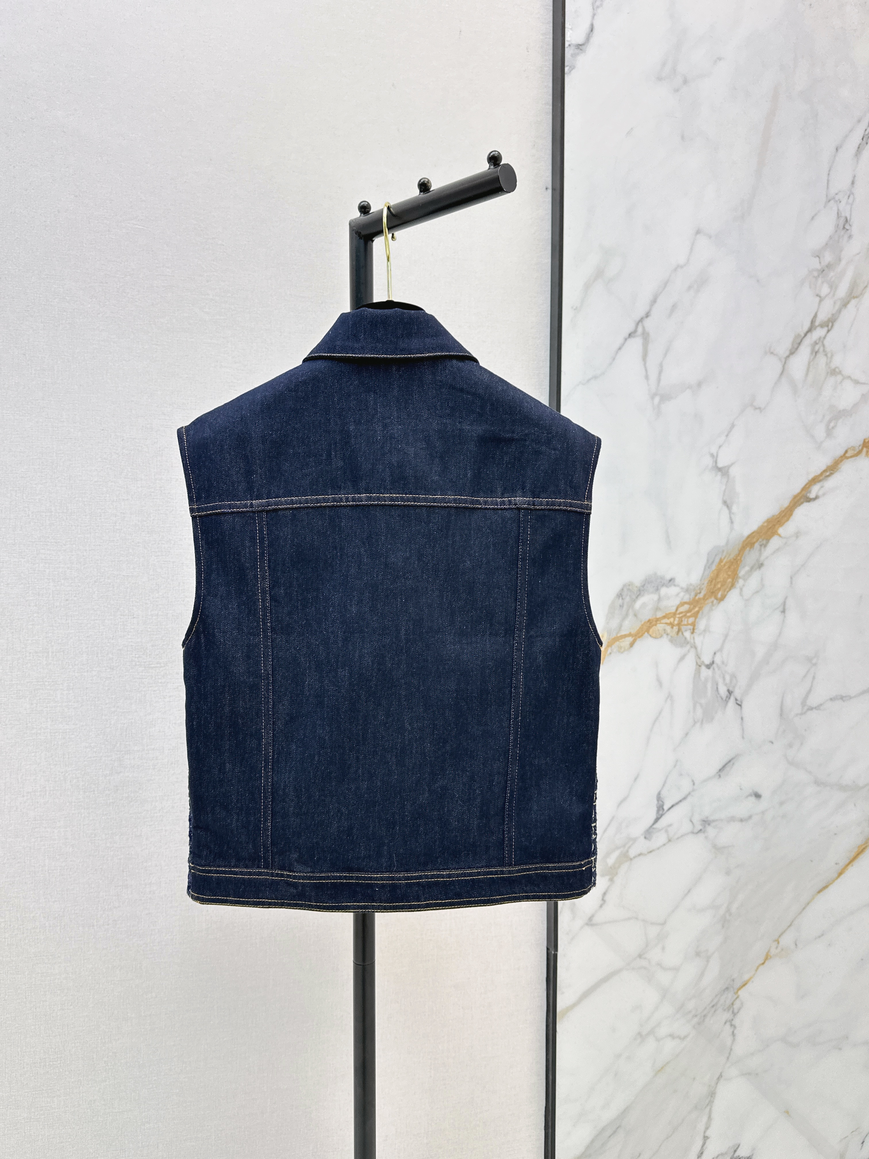 Chan 26ss  denim waistcoat