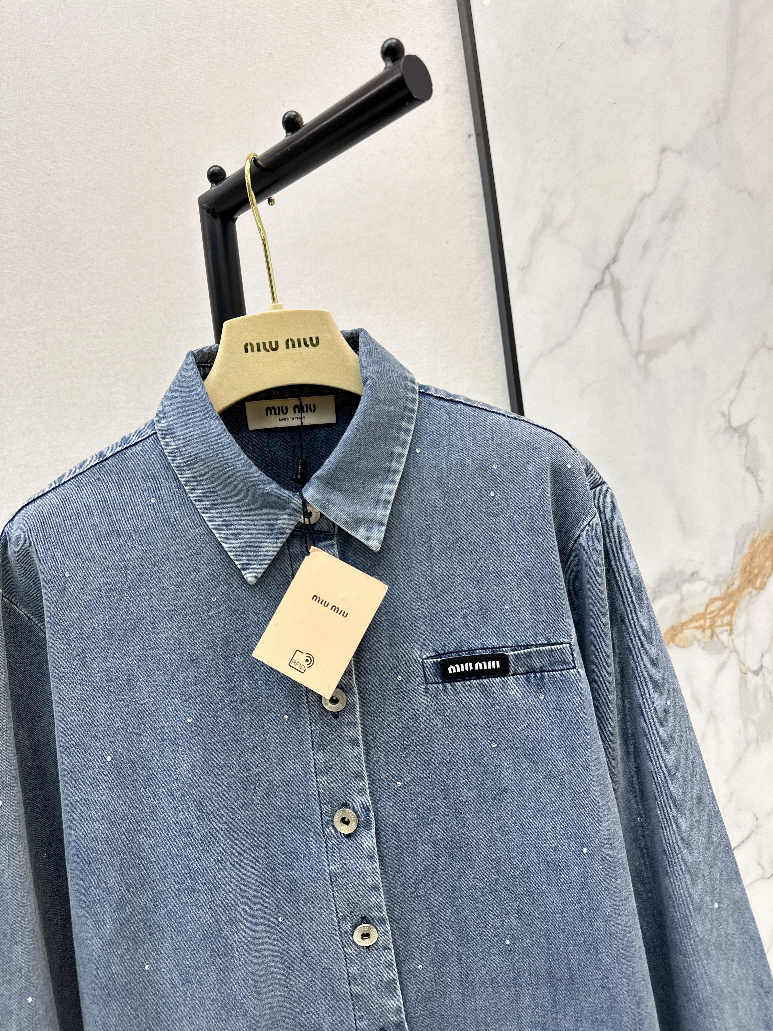 Miu 26ss denim shirt