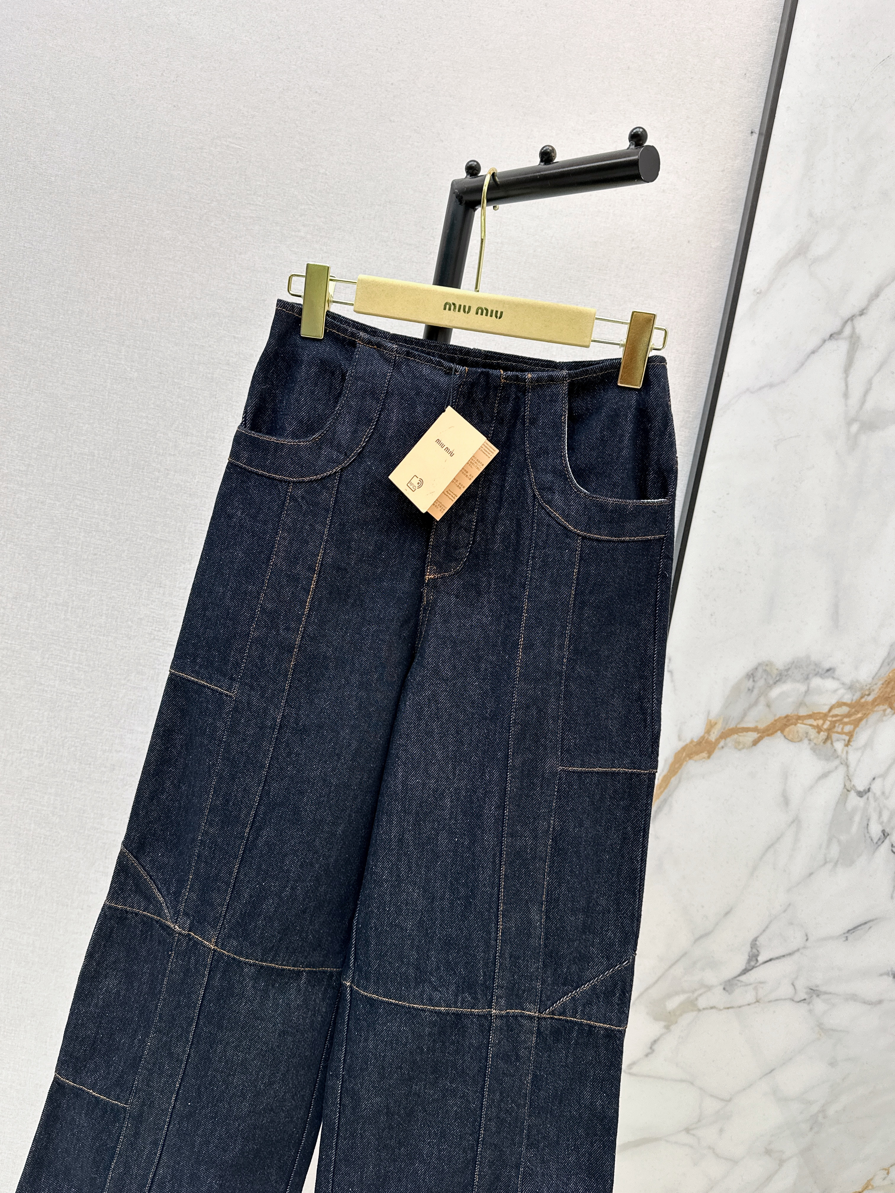 Miu 26ss cargo casual denim pants