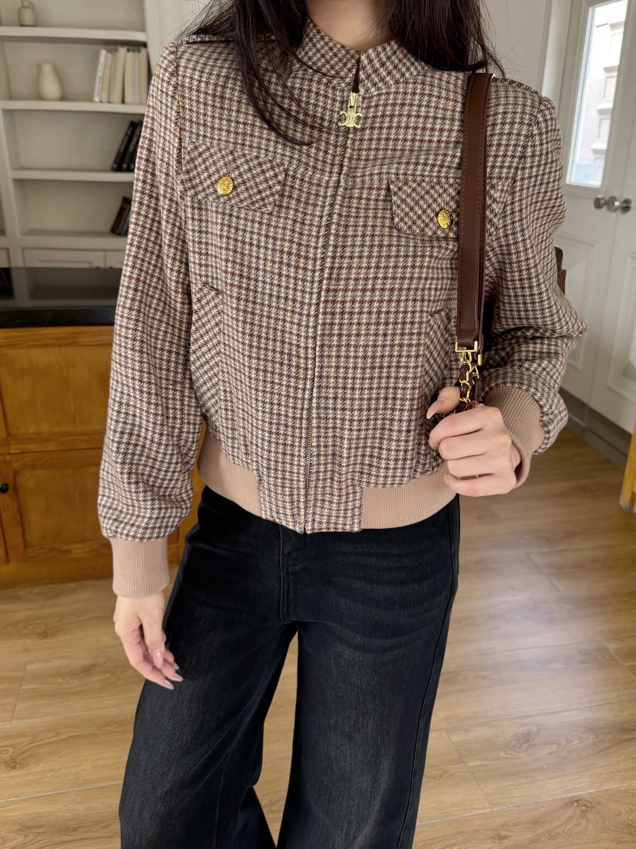 Celi 25fw houndstooth jacket