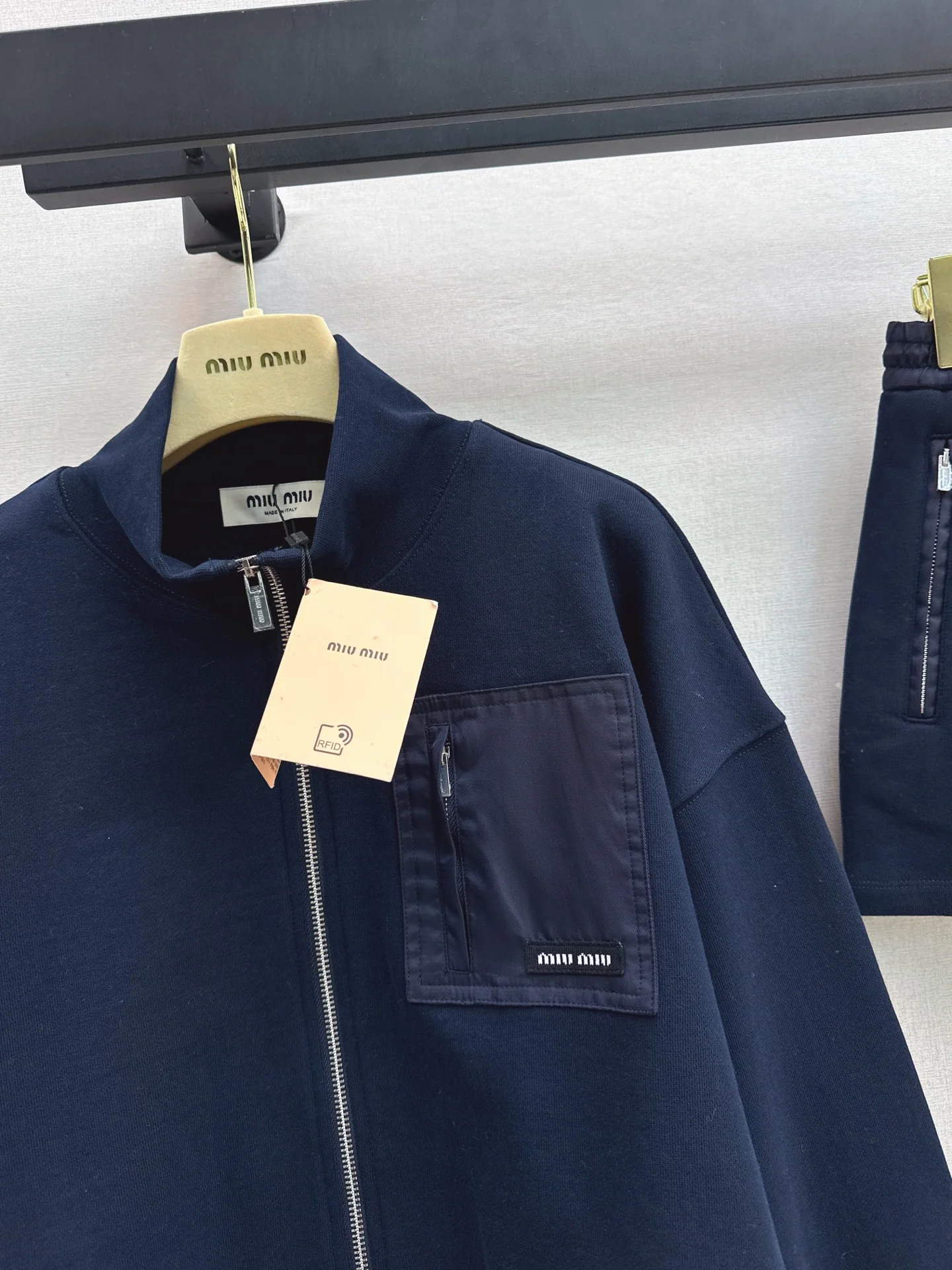 Miu 25fw zip-up jacket