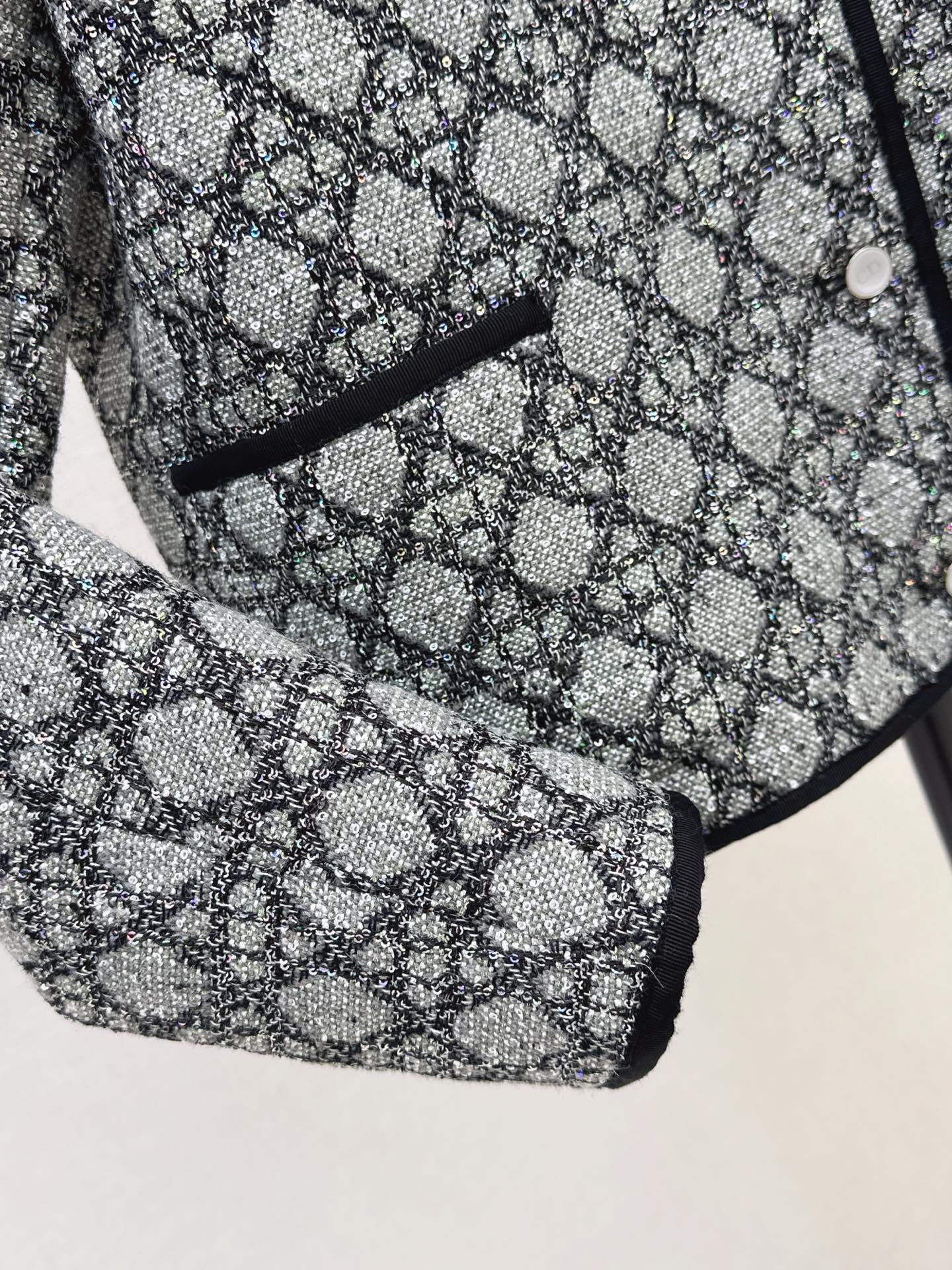 CD 26ss rhinestone tweed jacket