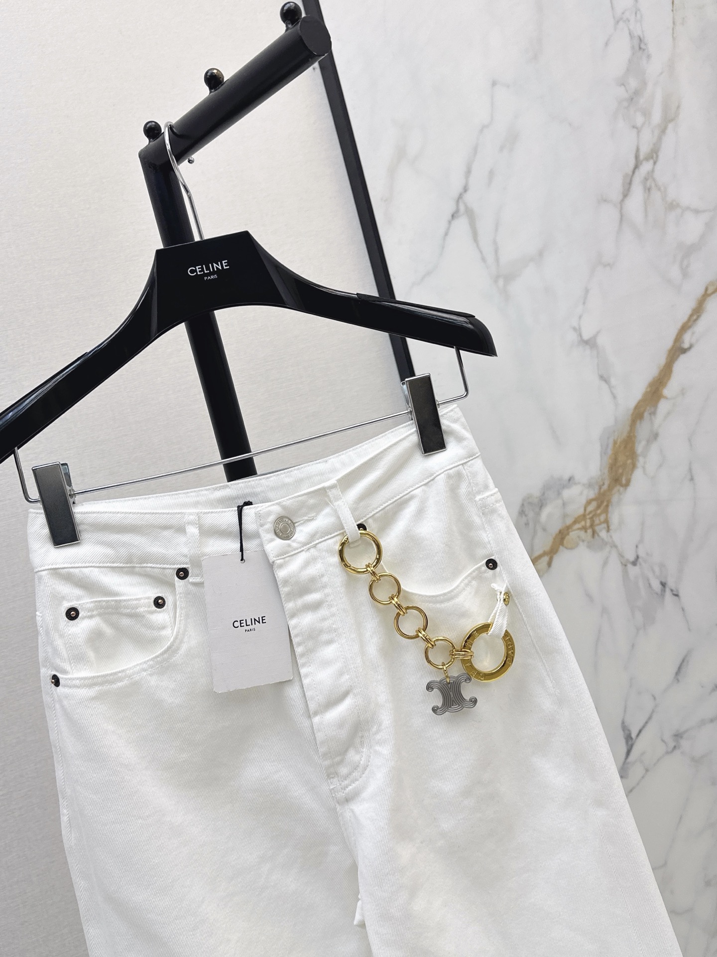 Celi 26ss metal pendant jeans