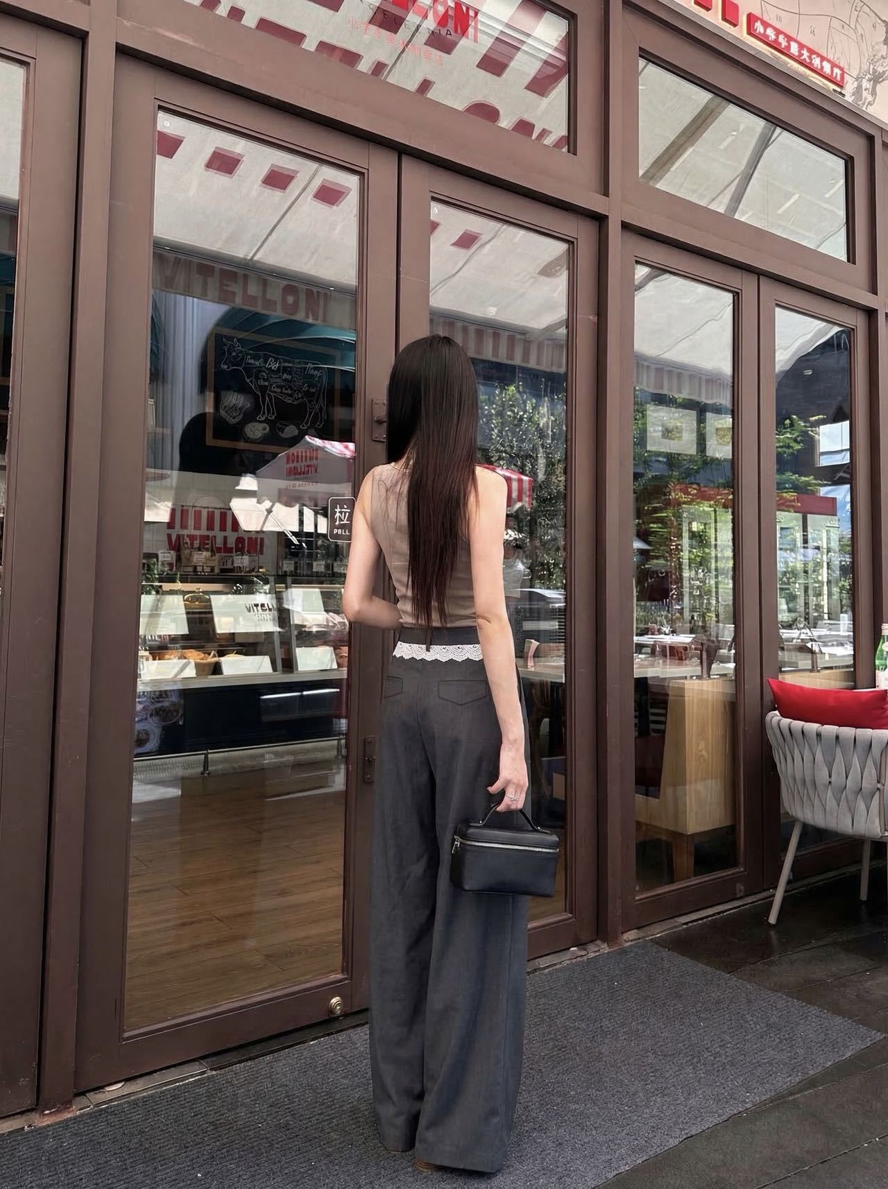 Chan 26ss contract lace pants