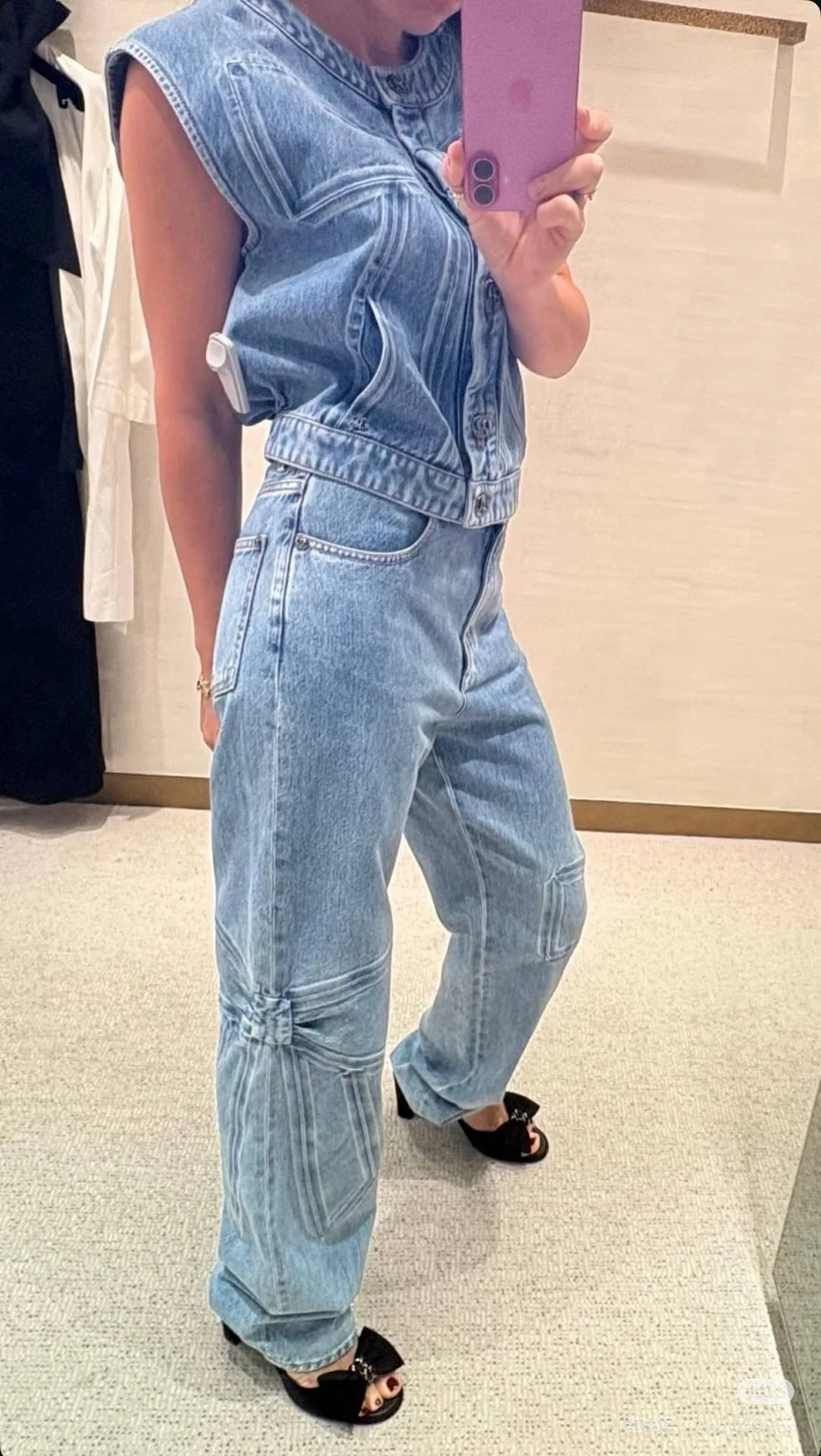 Chan 25fw cargo denim pants