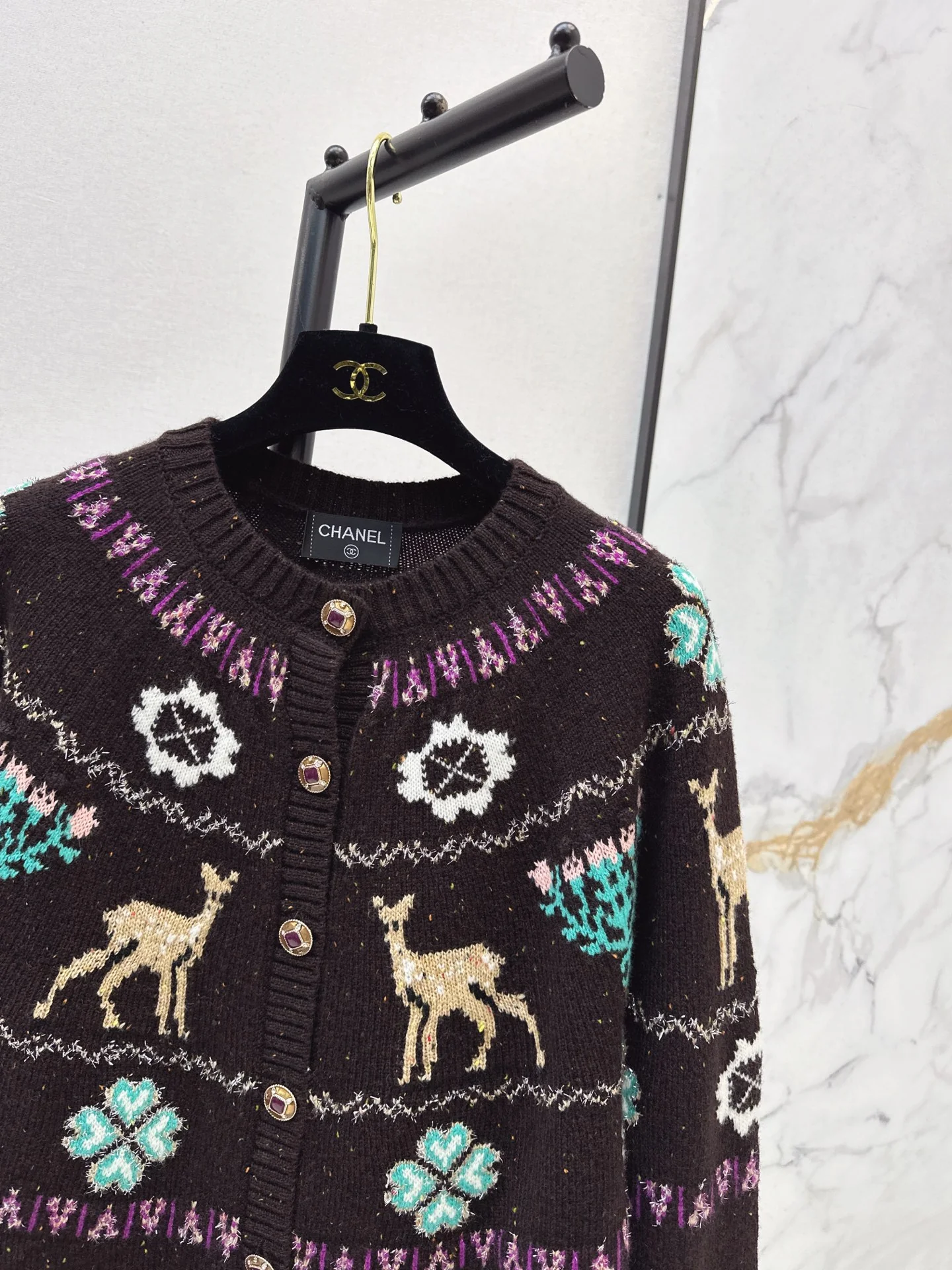 Chan 25fw christmas cardigan