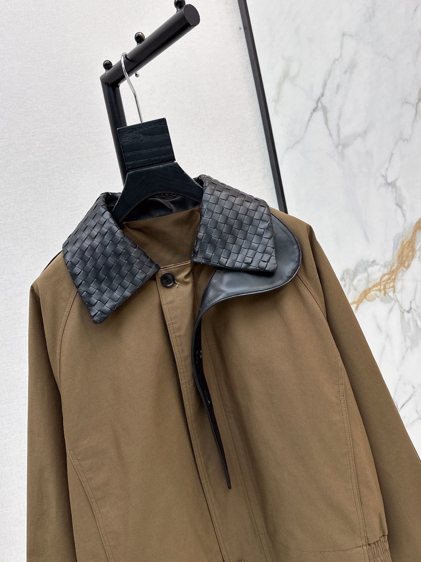 Bott 26ss woven neck jacket