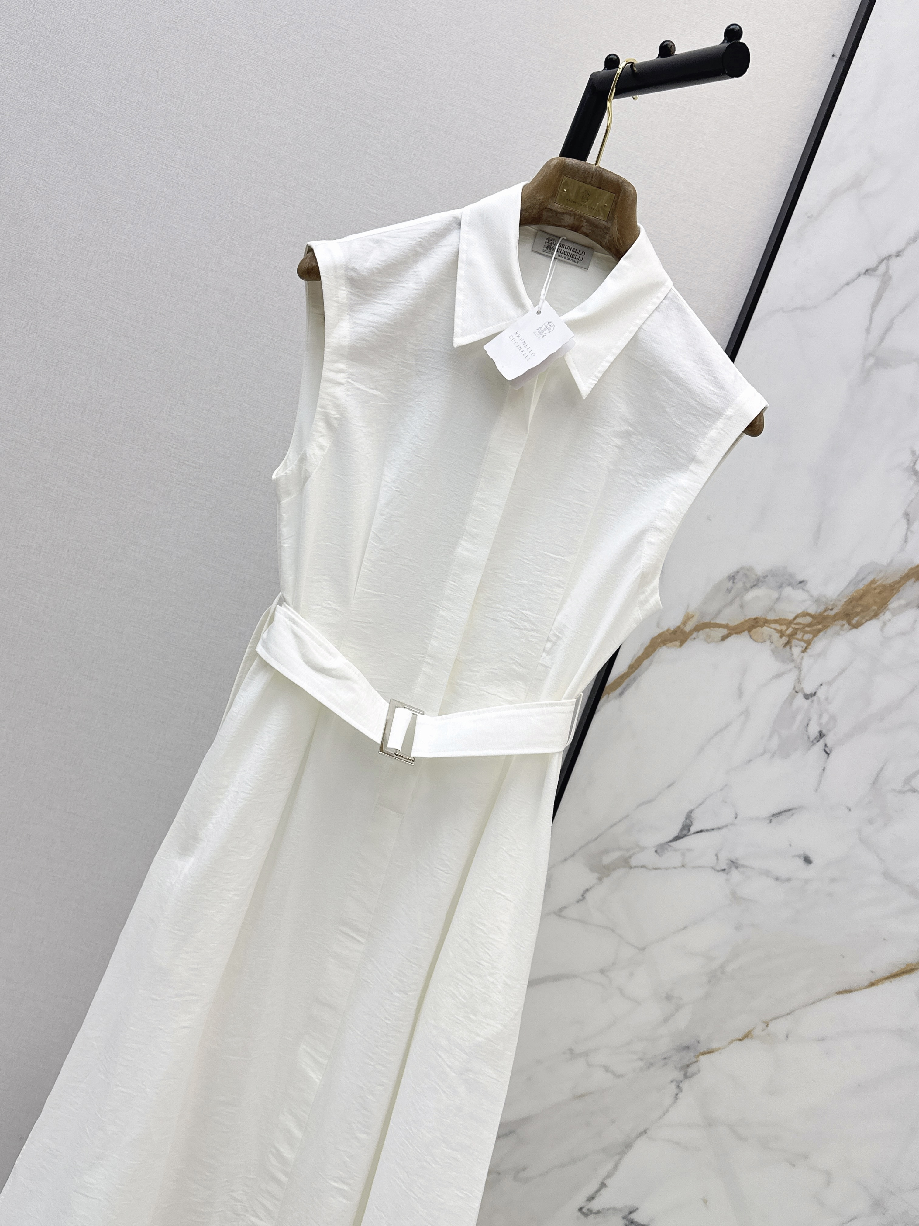 Brun 26ss sleeveless shirt dress
