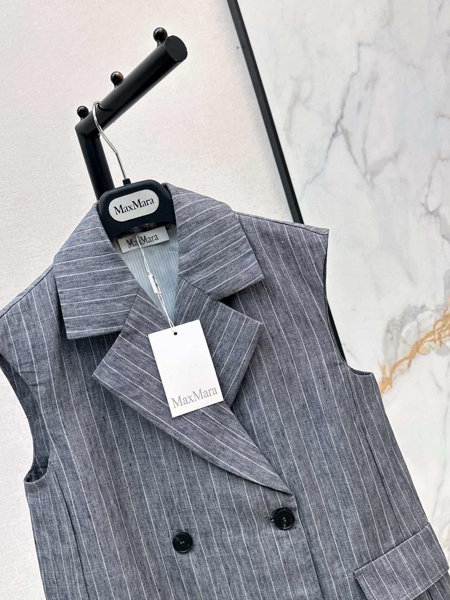 Max 26ss stripe suit vest