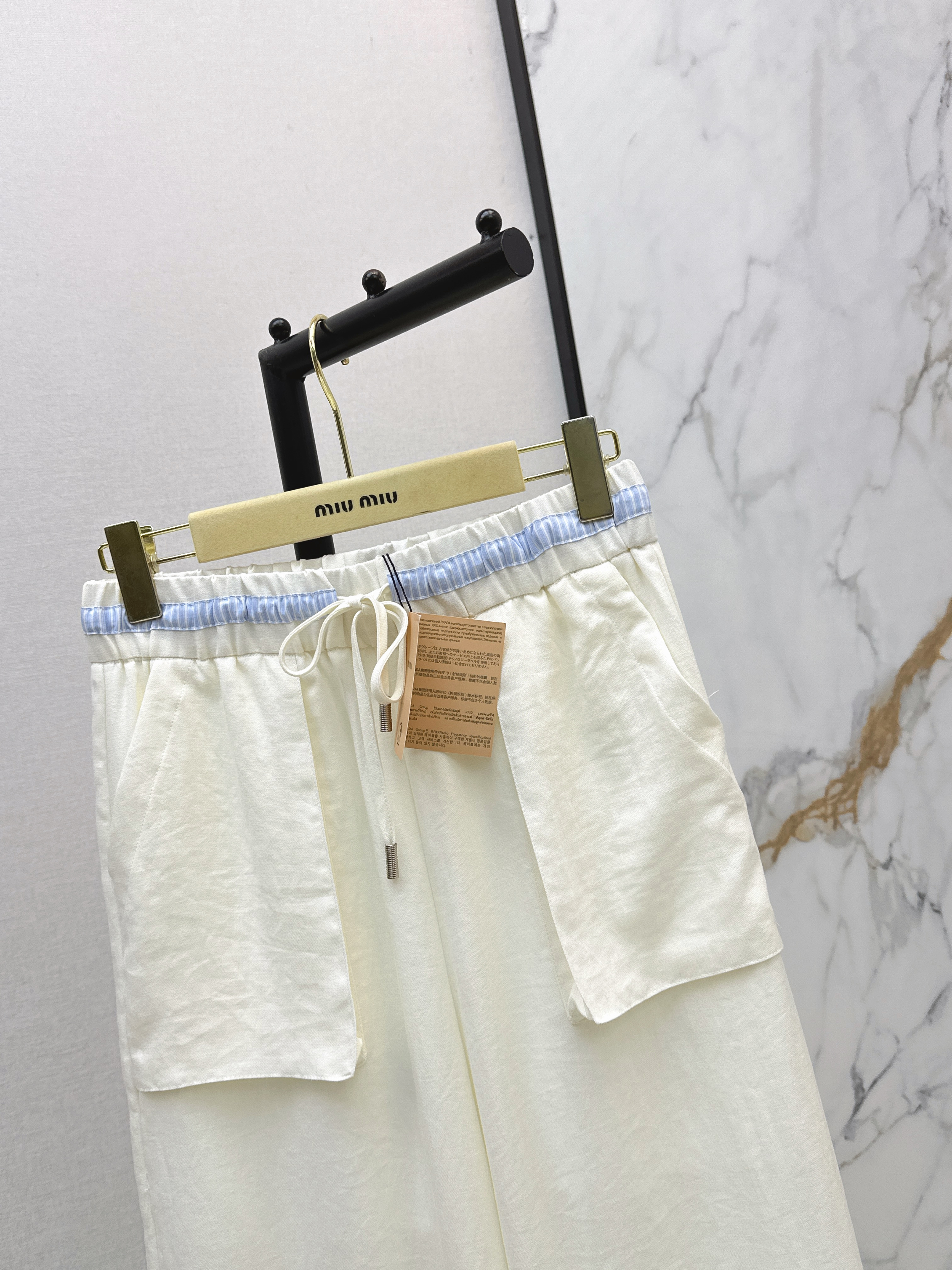 Miu 26ss straight-leg pants