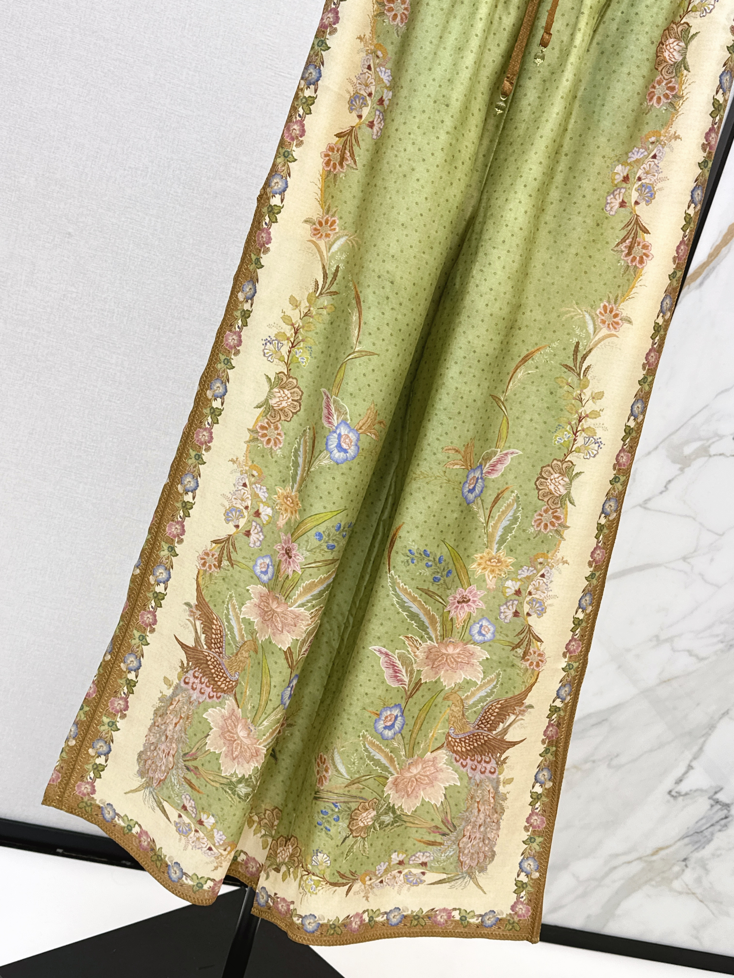 Zimm 26ss print silk pants
