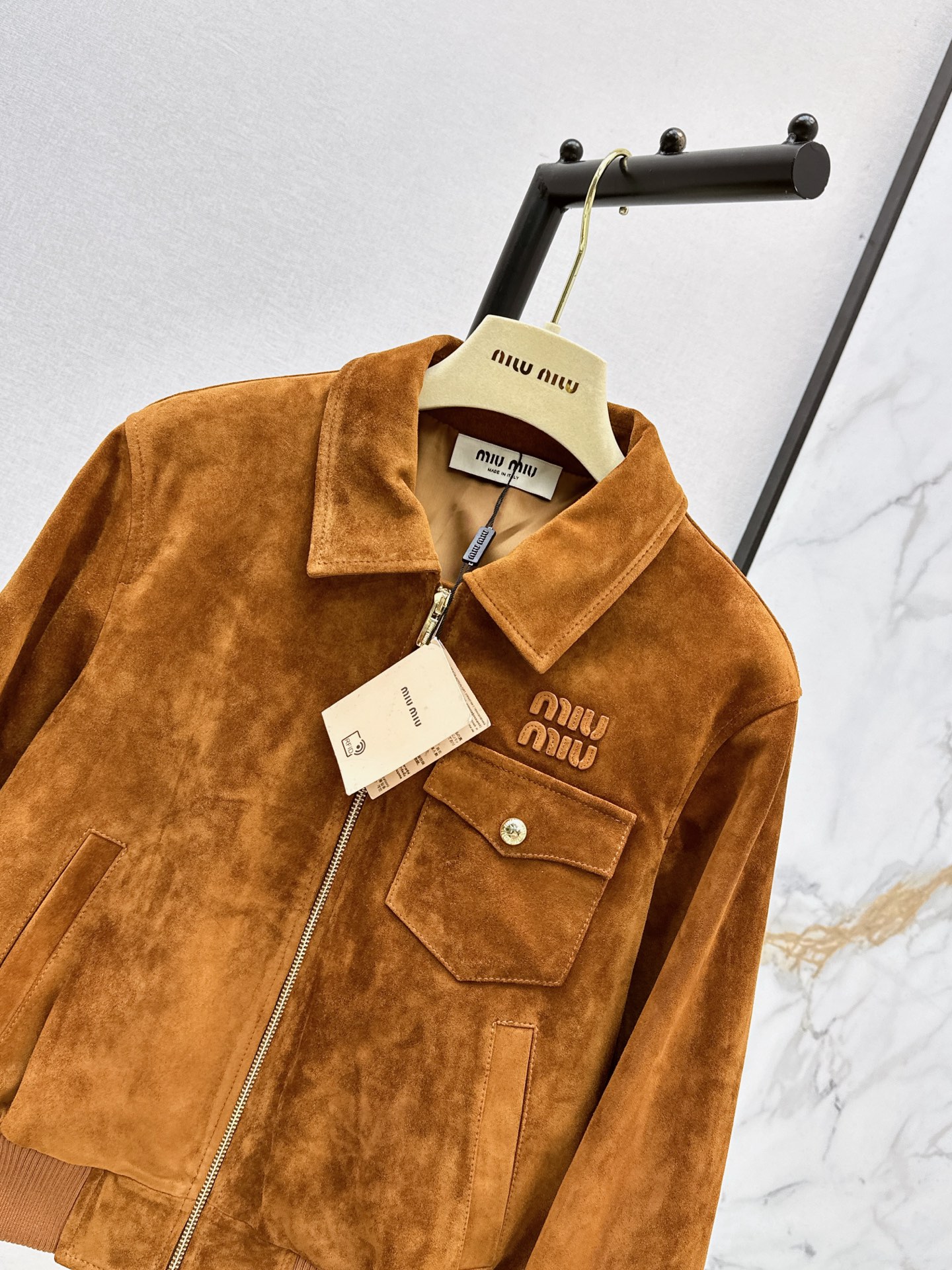 Miu 26ss suede sheepskin jacket