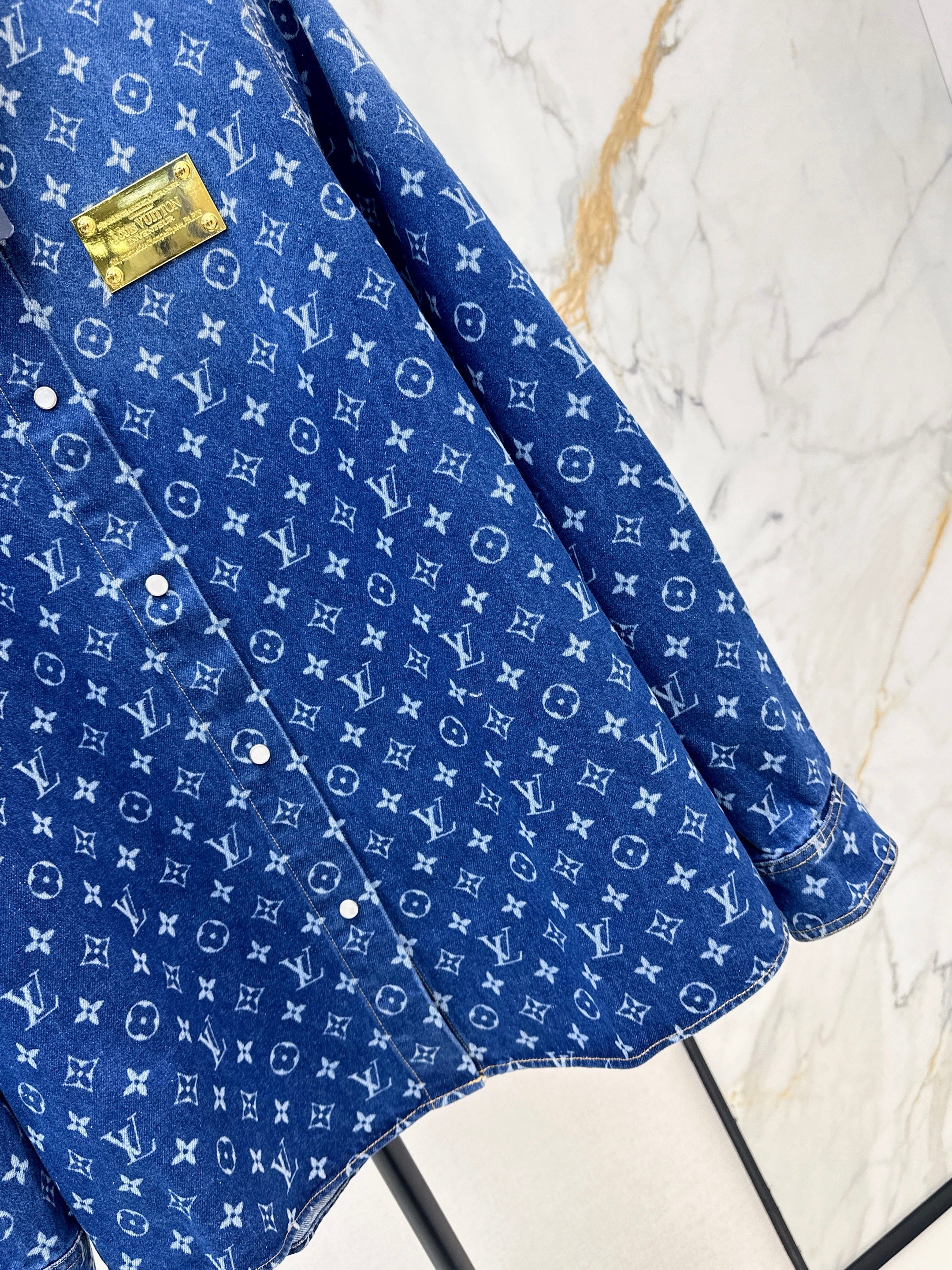 Louis 26ss denim jacquard shirts jacket