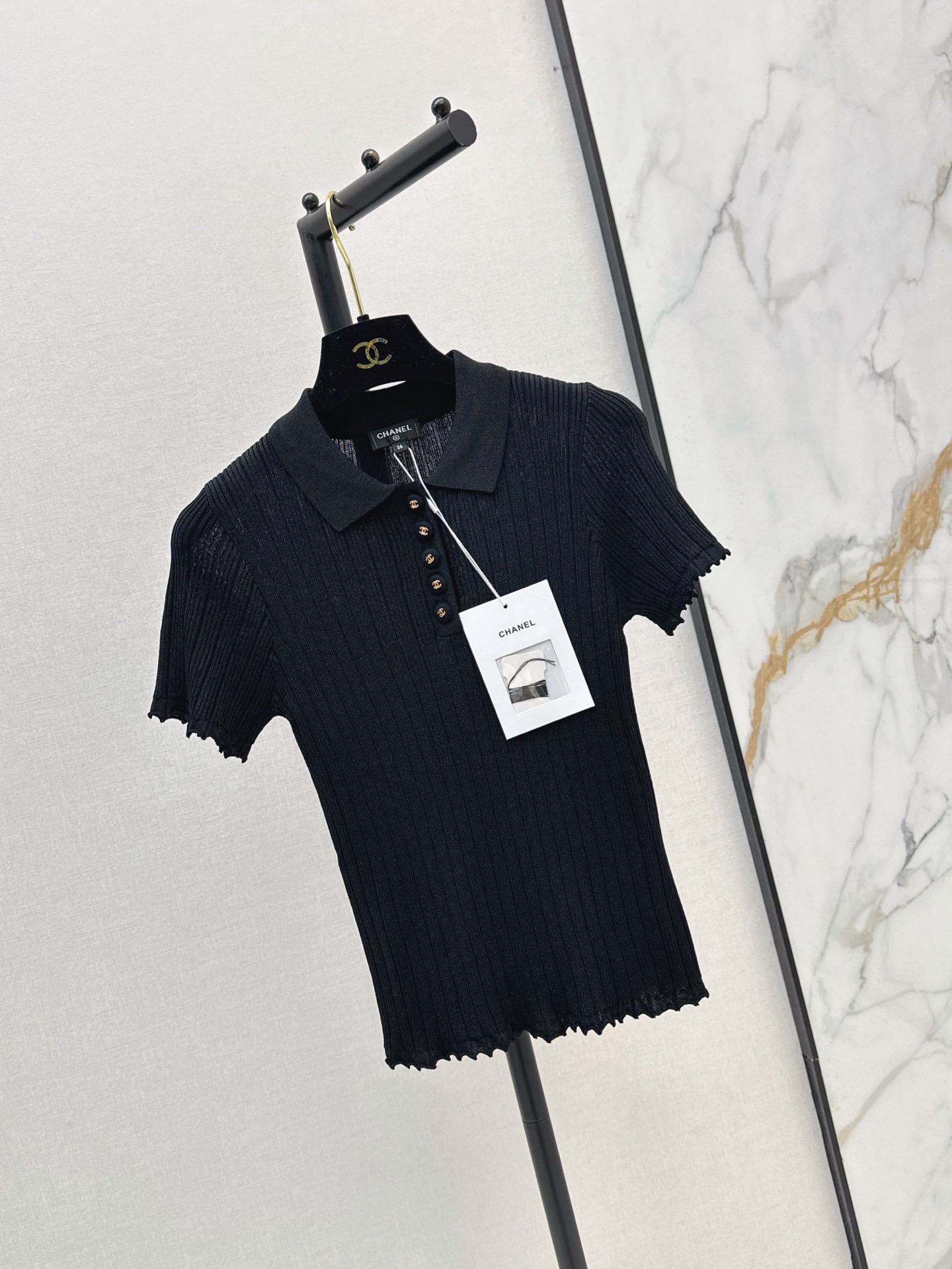Chan 26ss knit polo shirt