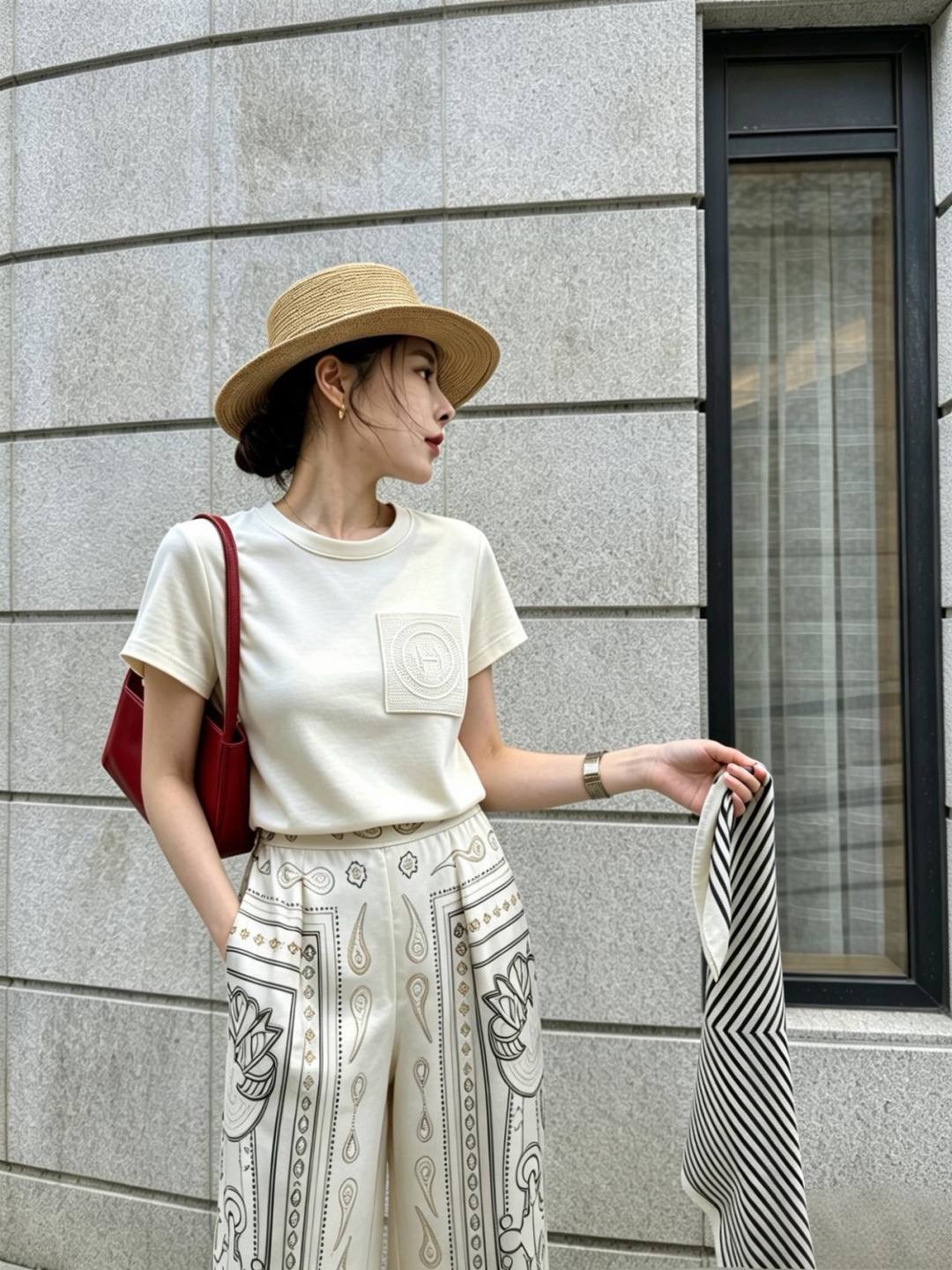 Her 26ss embroidery t-shirt