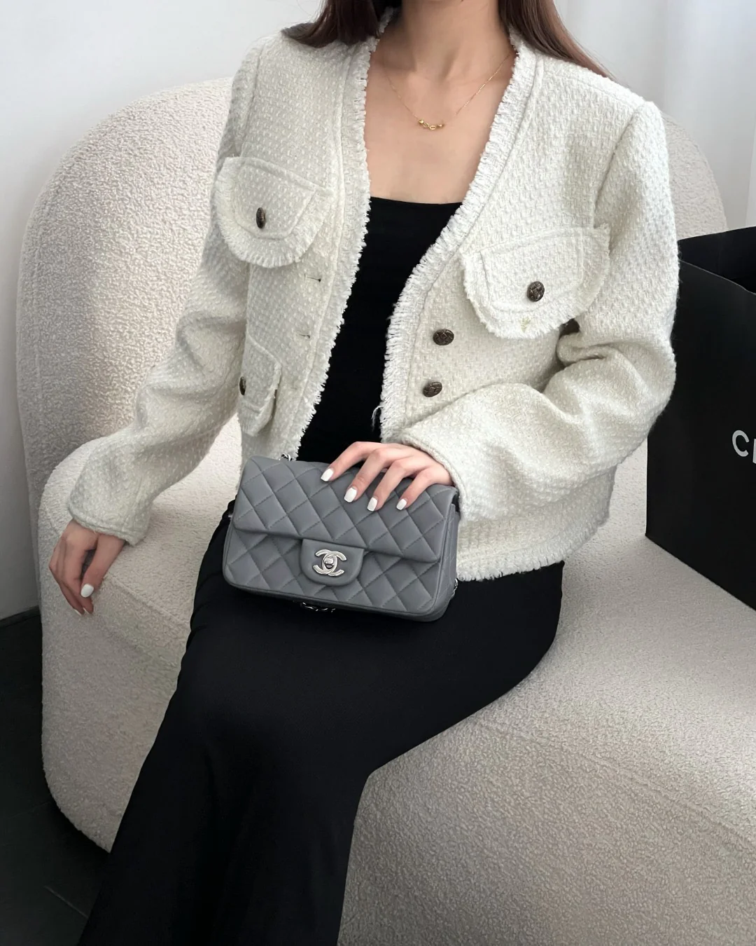 Chan cf20 chain shoulder bag