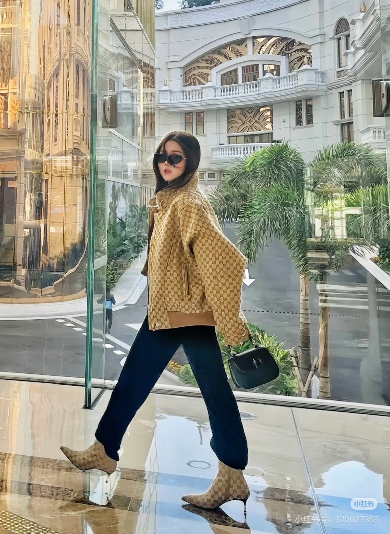 Gucc 26ss jacquard trench coats