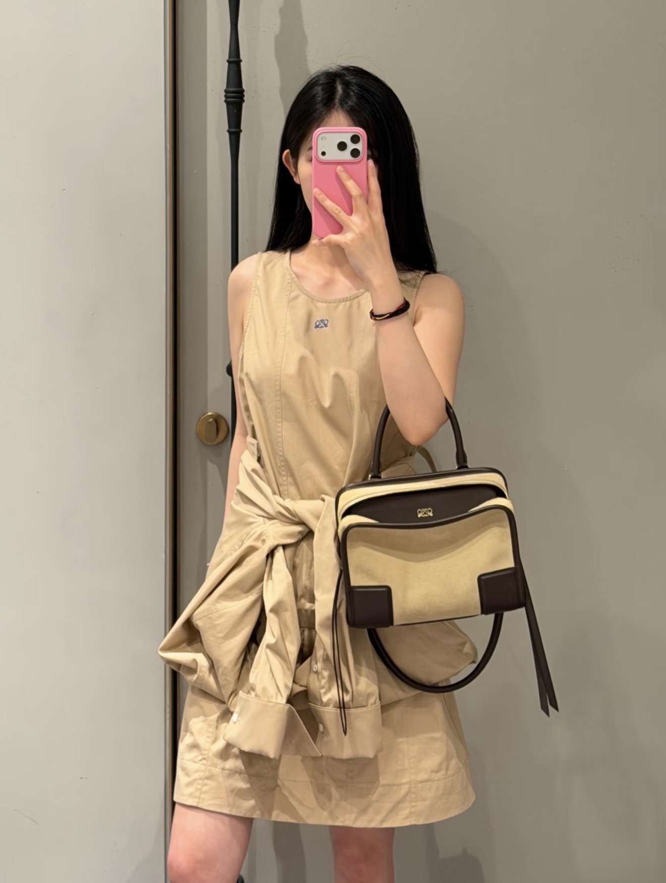 Loe 26ss 2in1 shirt dress