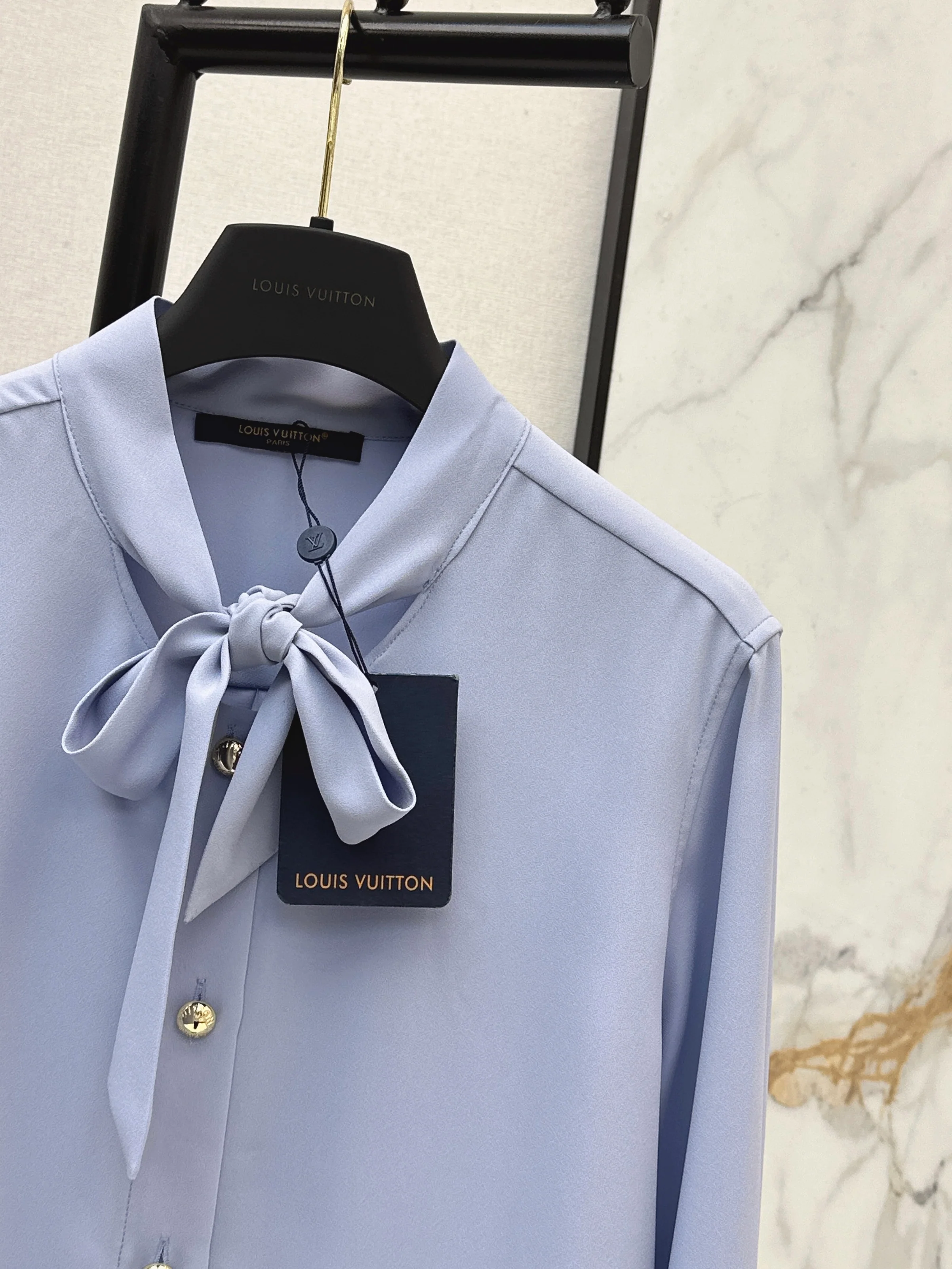 Louis 26ss tie-neck shirts