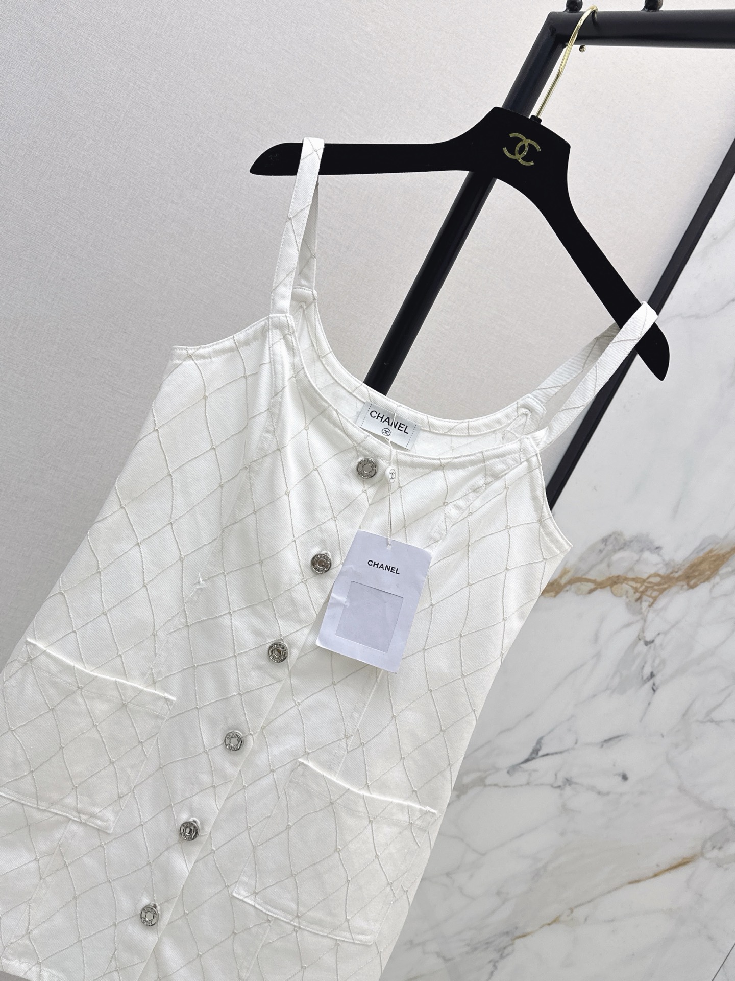 Chan 26ss denim slip dress