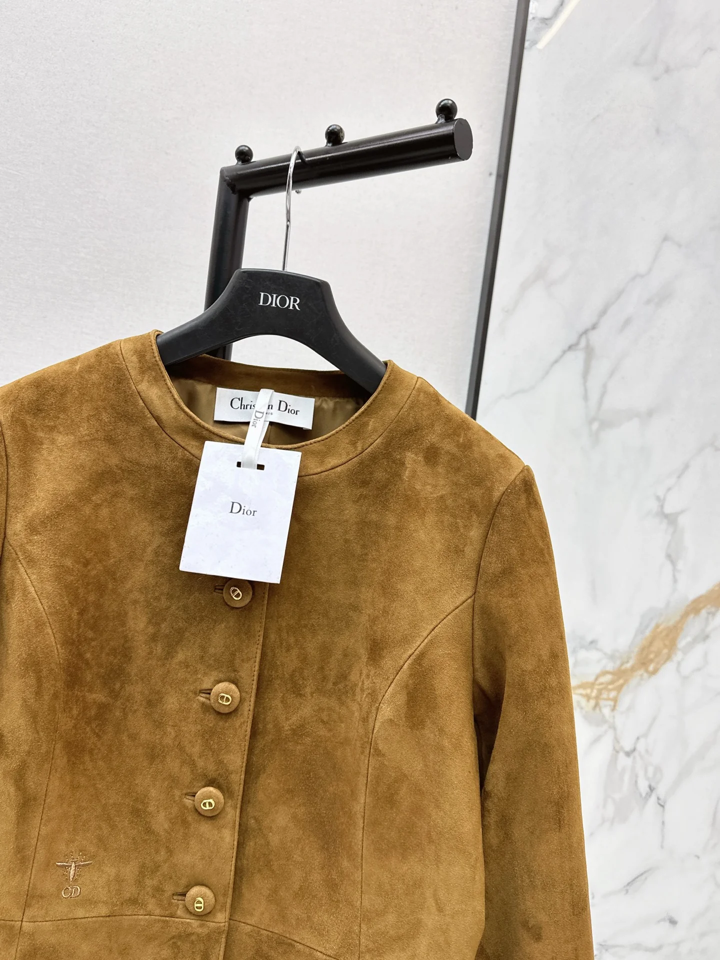 CD 25fw suede leather jacket