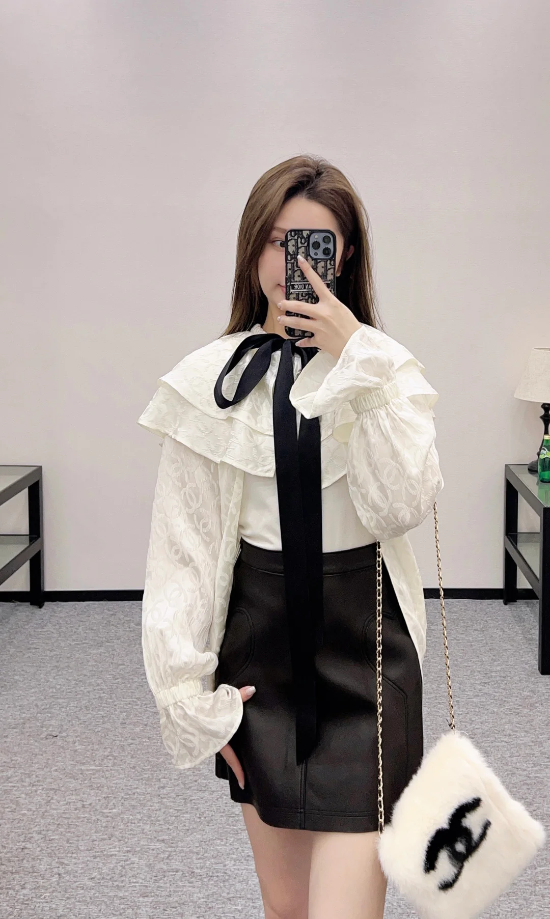 Chan 26ss jacquard  cape shirts