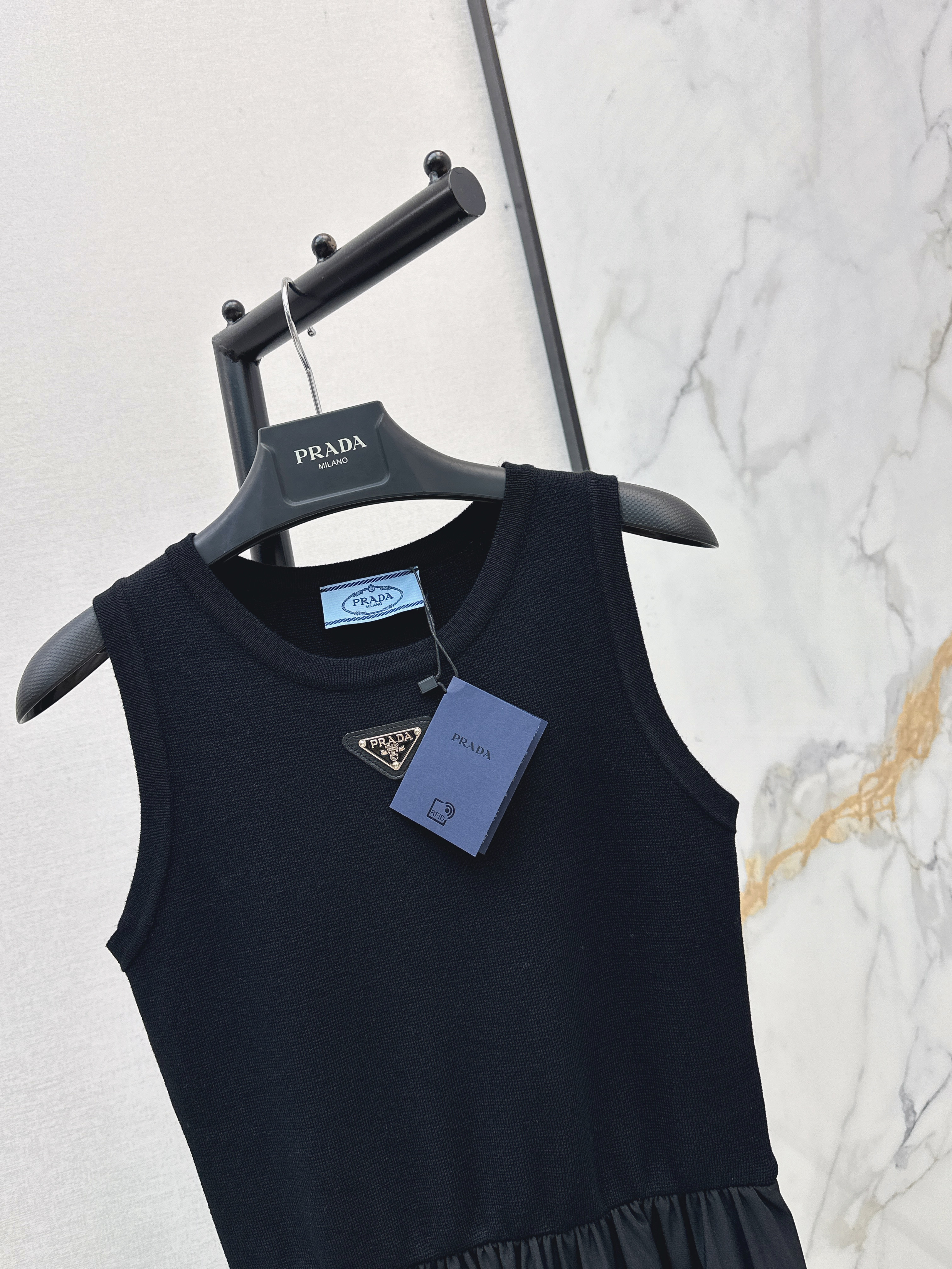 Pra 26ss knit contract sleeveless dress
