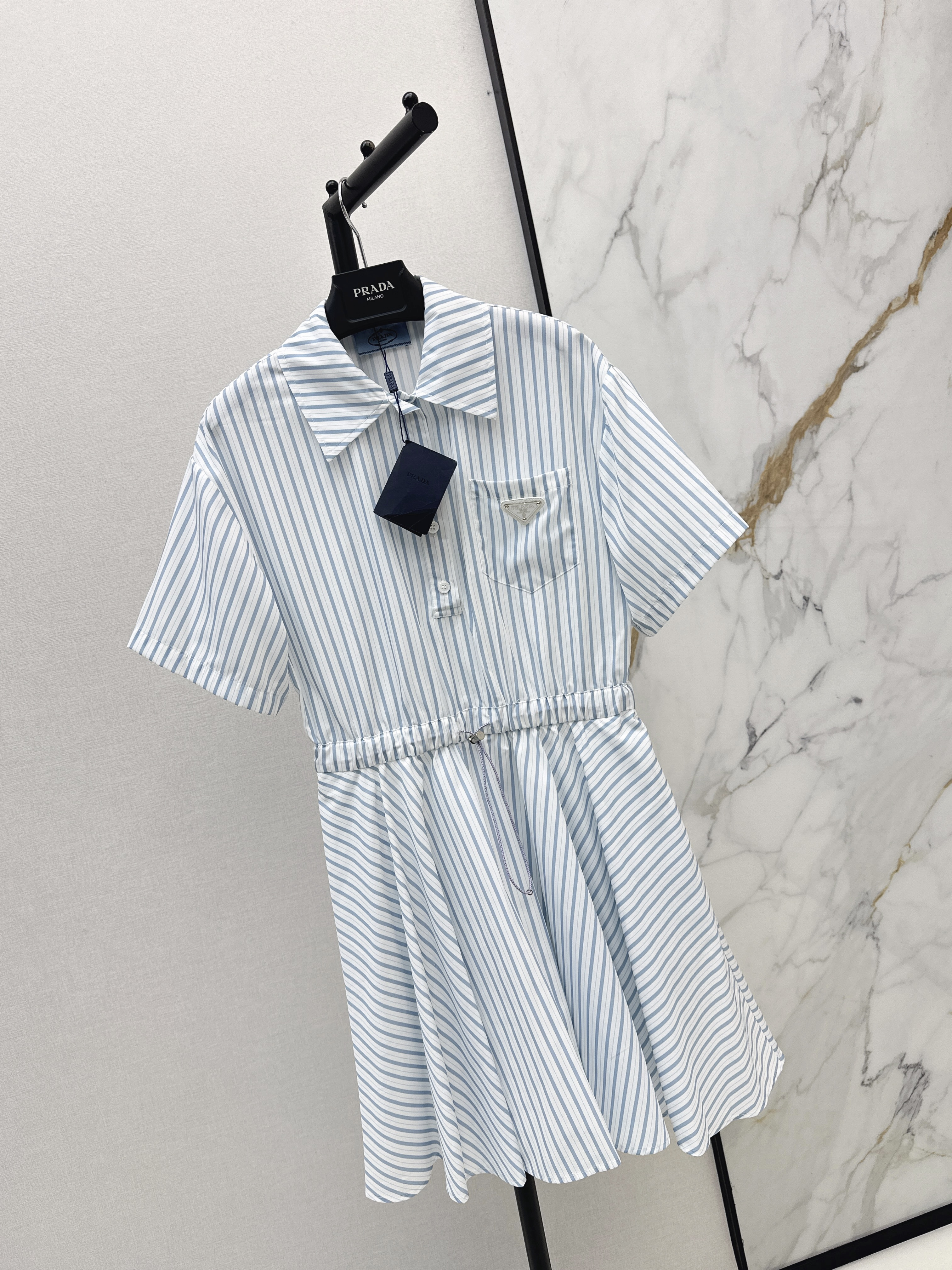 Pra 26ss stripe shirt dress