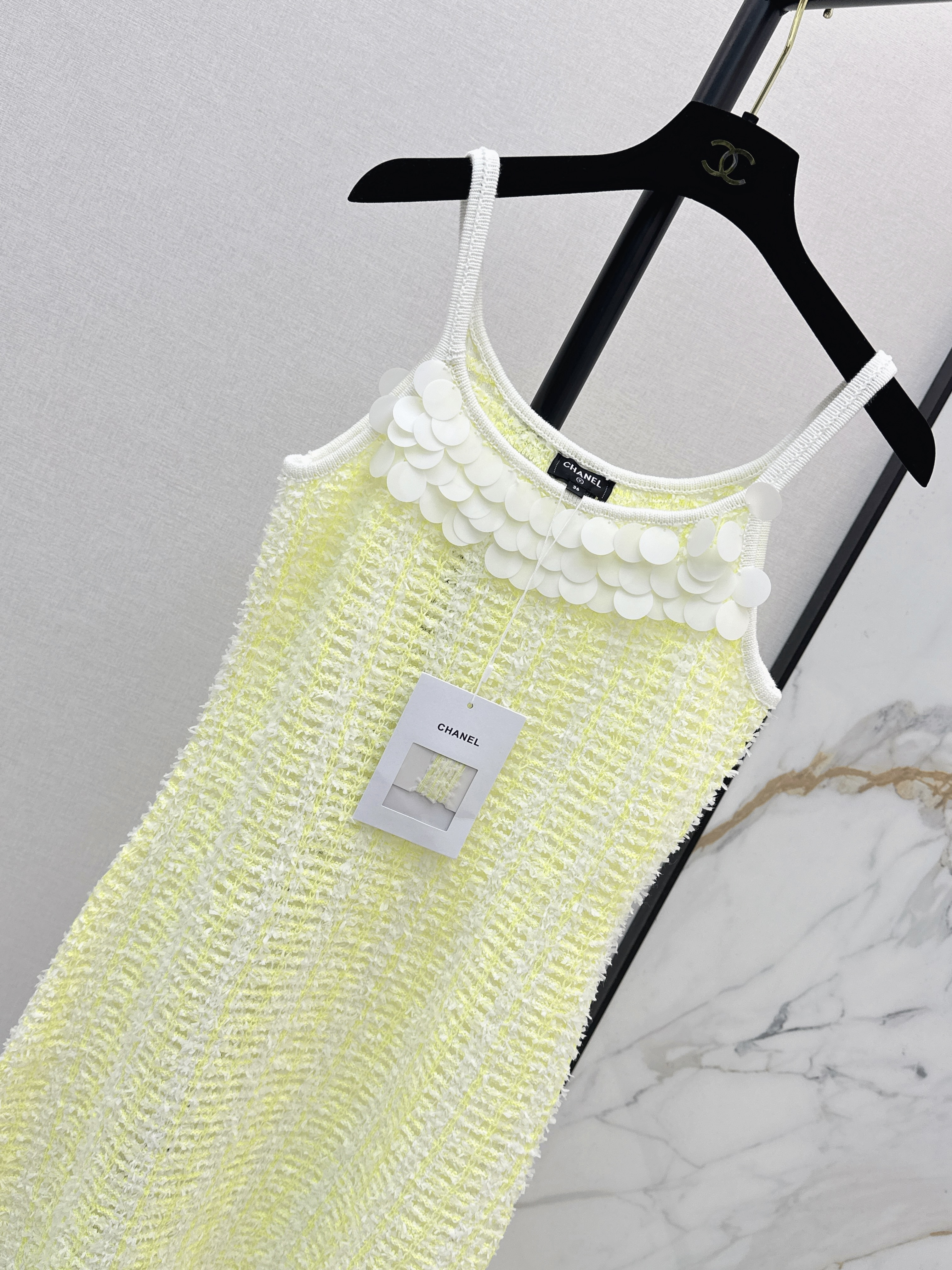 Chan 26ss knit slip dress