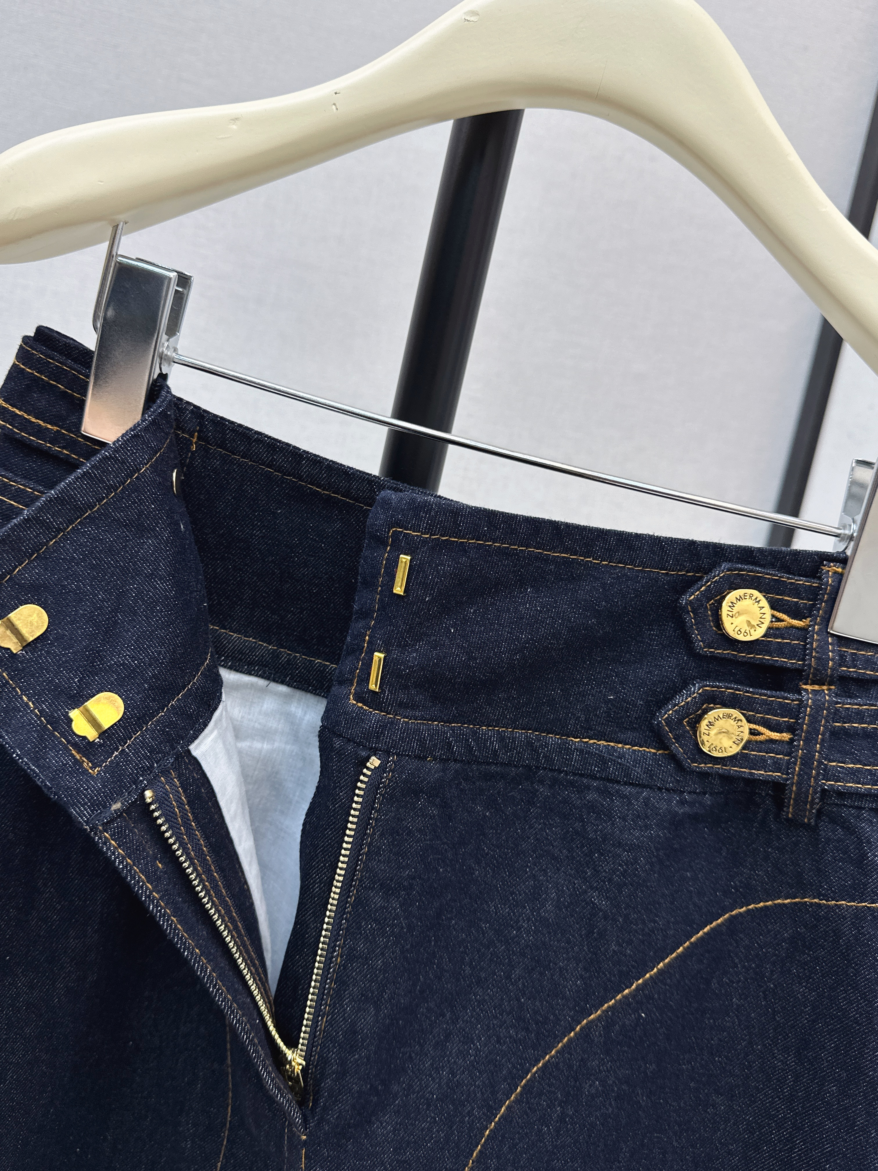 Zimm 26ss A-line denim skirt