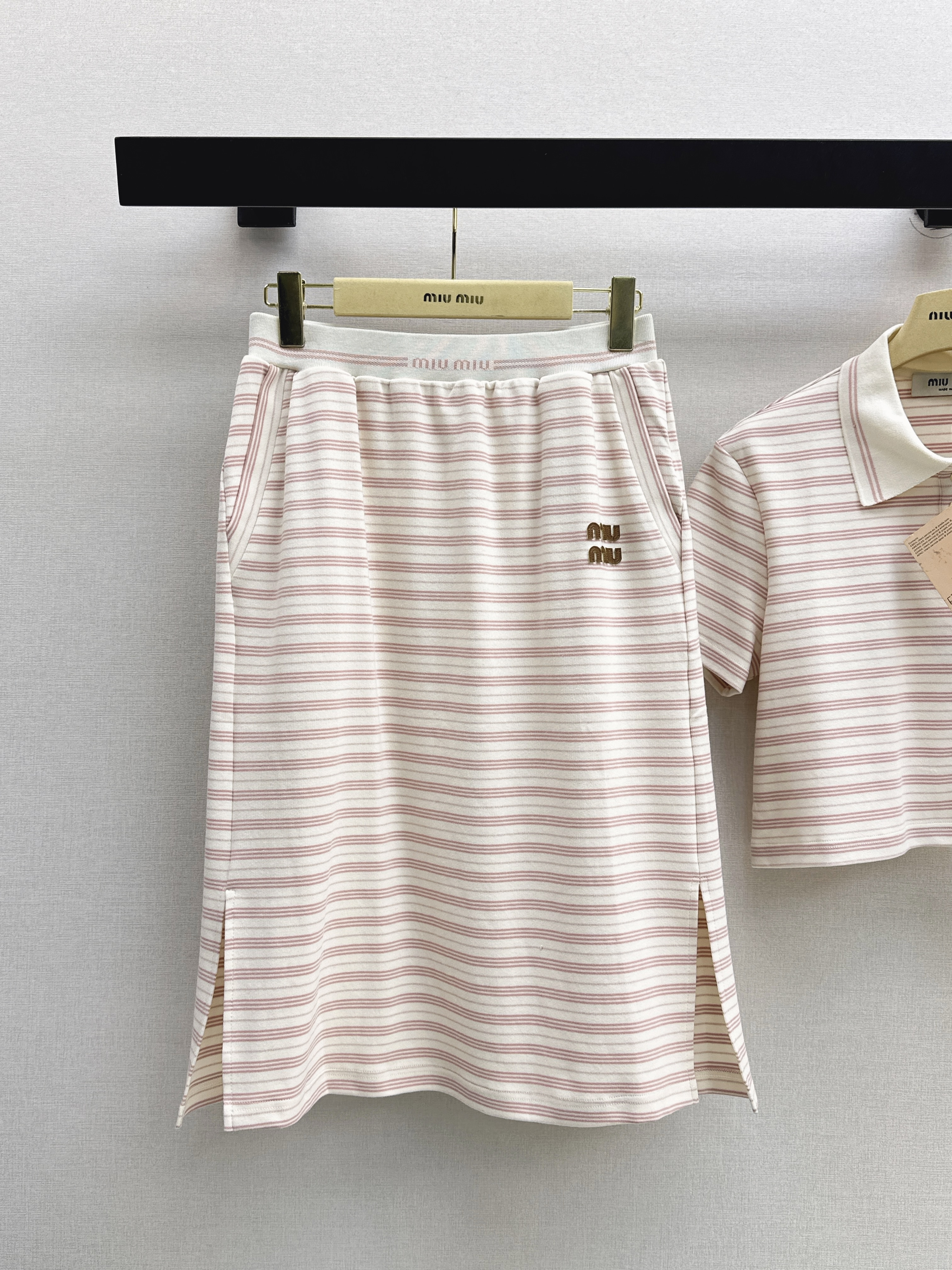 Miu 26ss stripe outfit sets